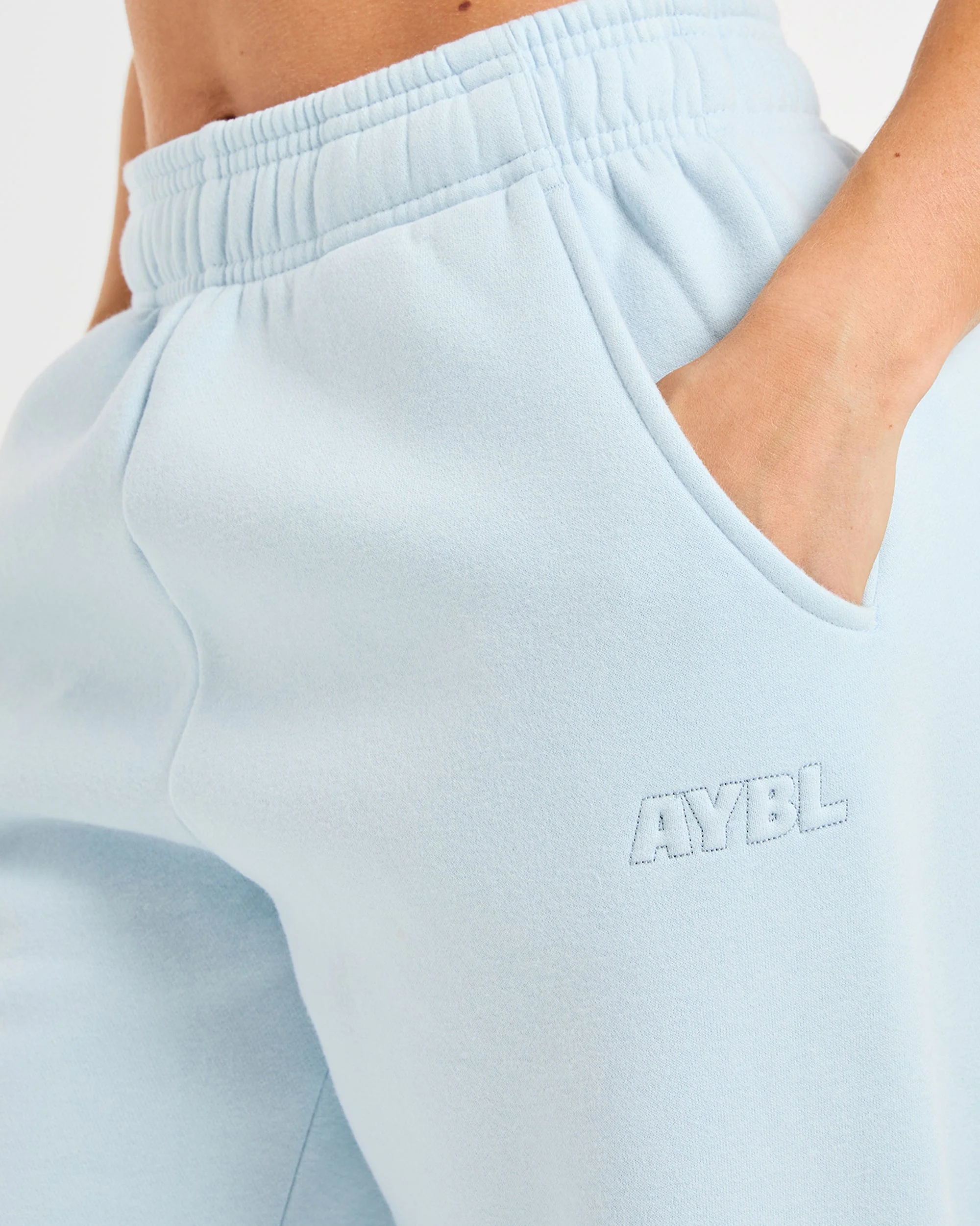 Classic Plush Oversized Joggers - Pastel Bleu - Image 5