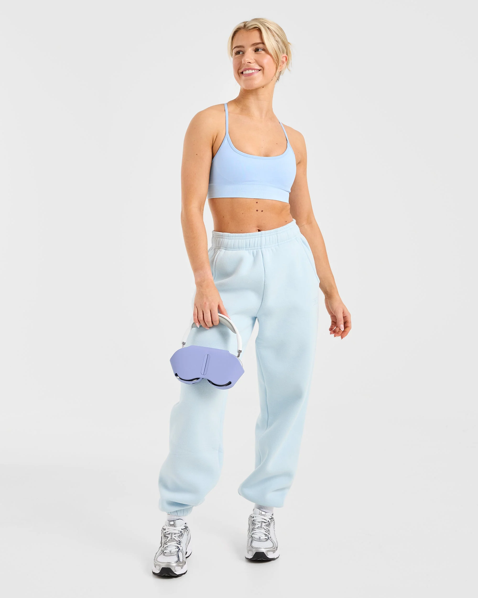 Classic Plush Oversized Joggers - Pastel Bleu - Image 7