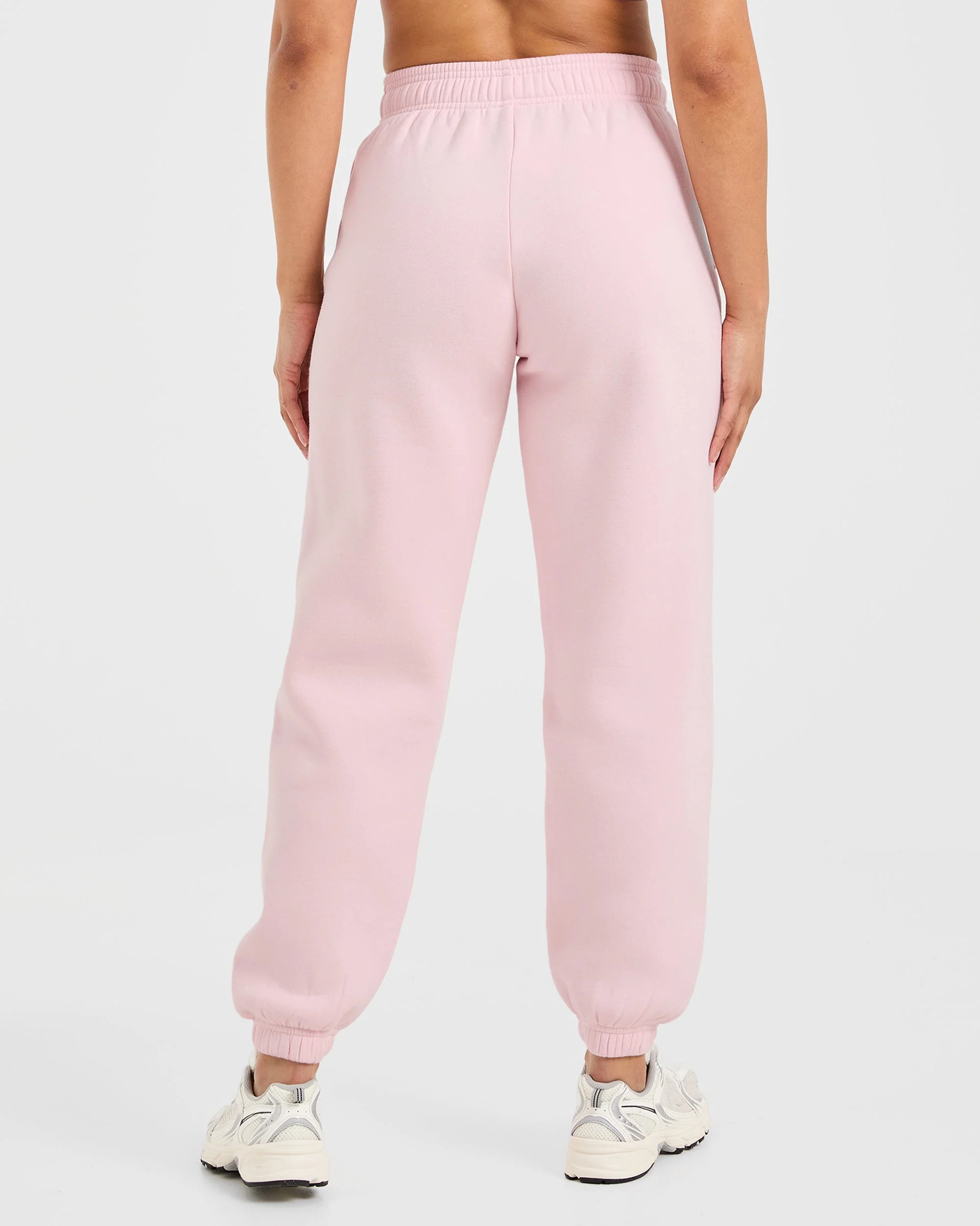 Classic Plush Oversized Joggers - Pastel Rose - Image 2