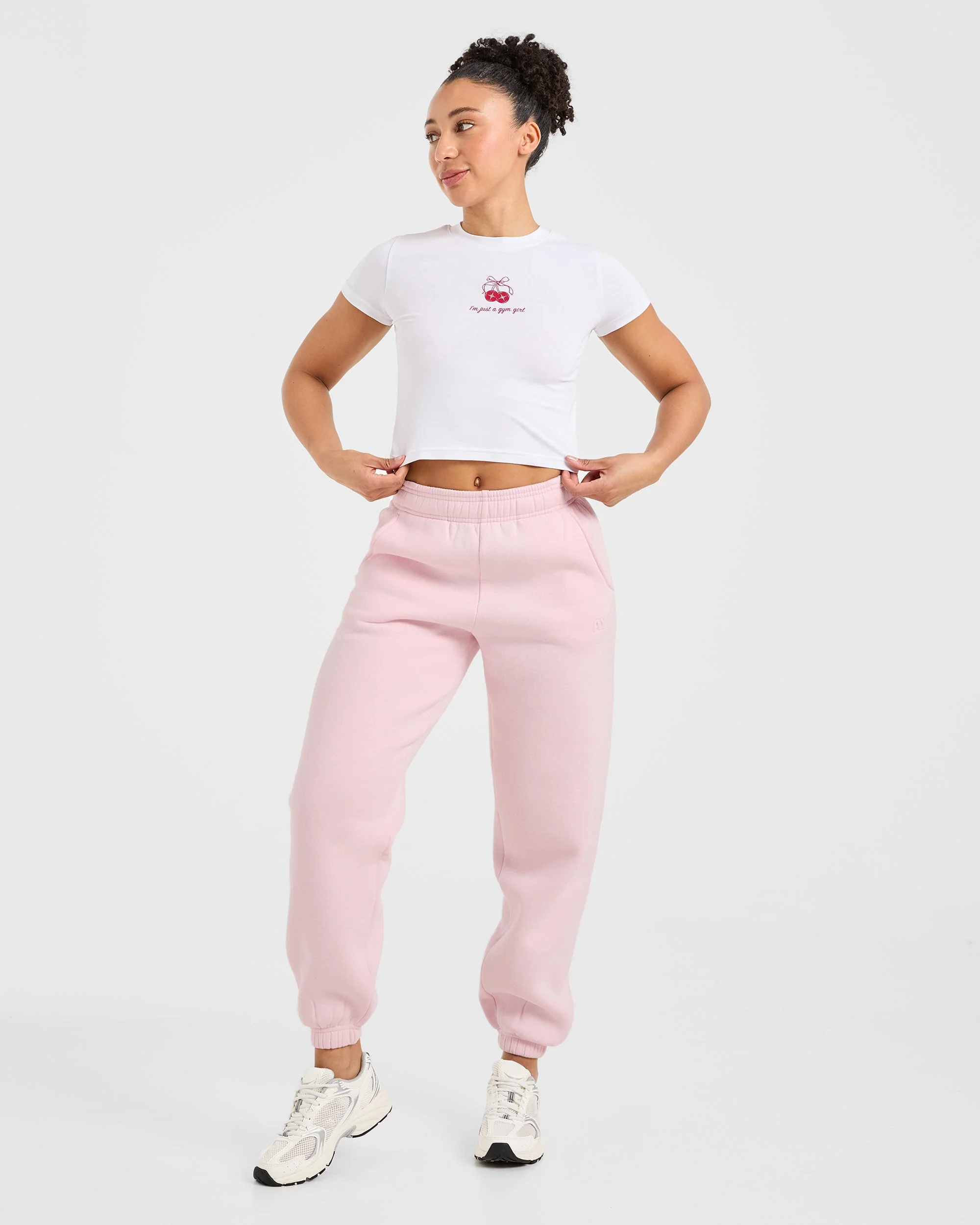 Classic Plush Oversized Joggers - Pastel Rose - Image 8