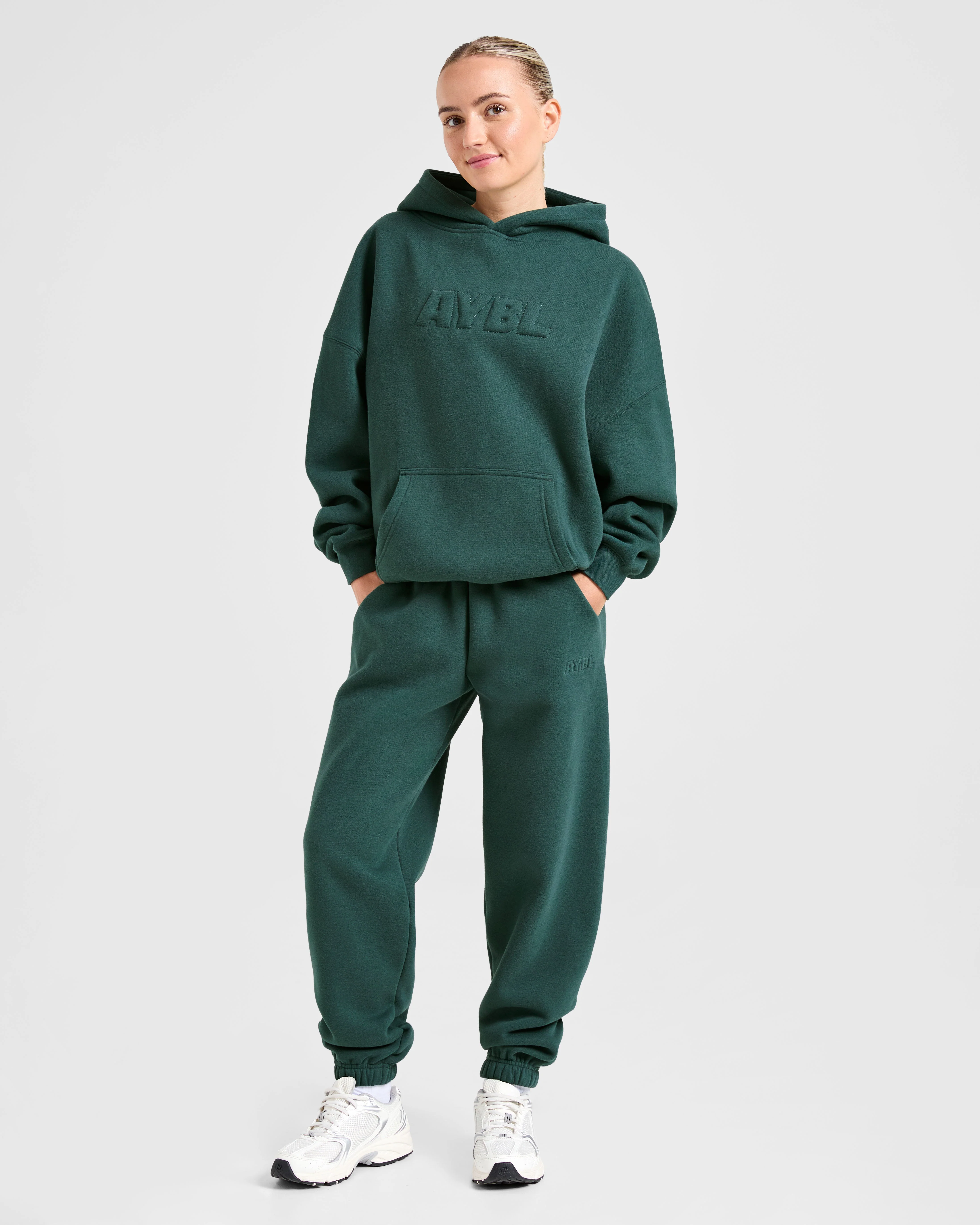 Classic Plush Oversized Joggers - Pine Vert - Image 3