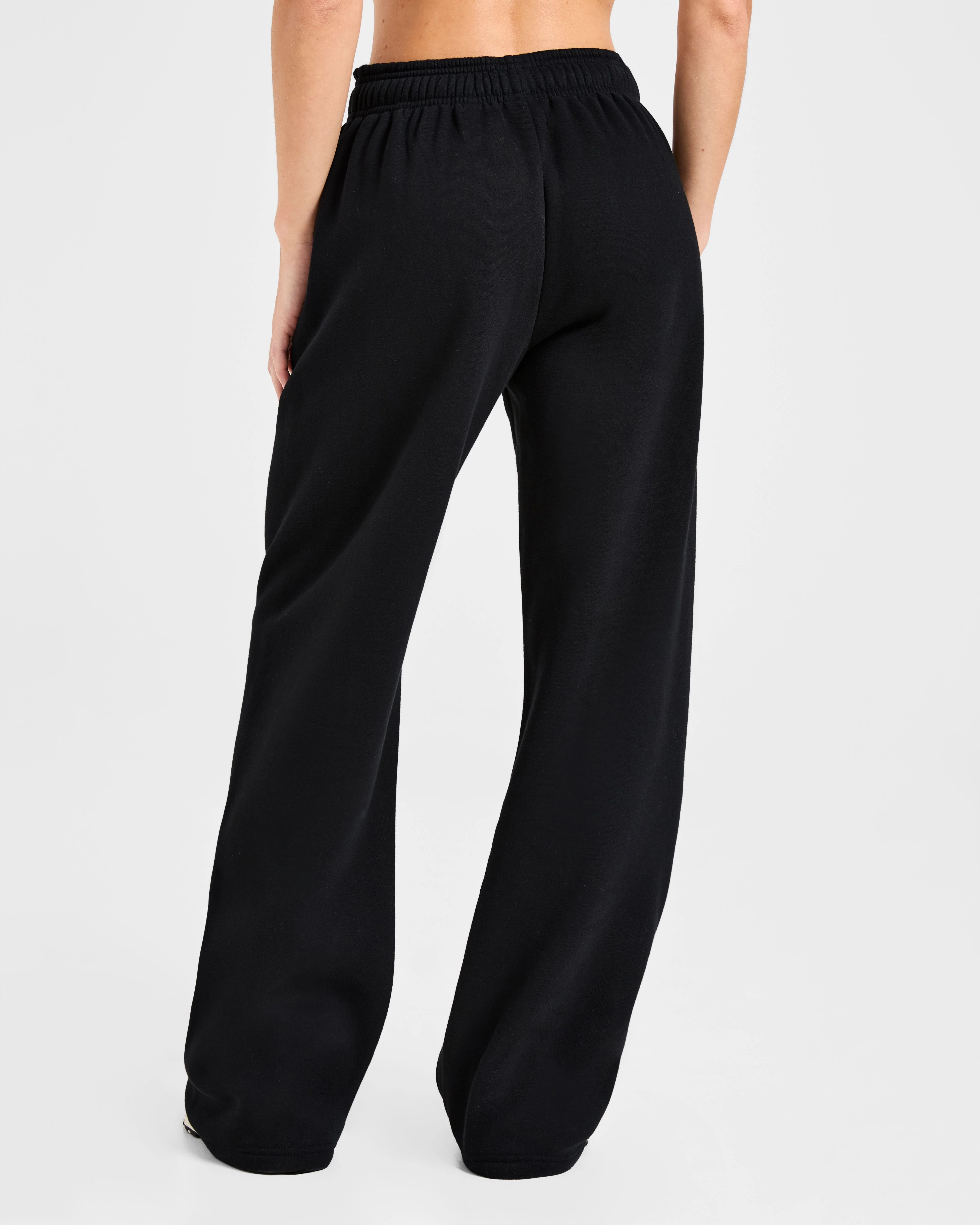 Classic Plush Oversized Straight Leg Joggers - Noir - Image 2