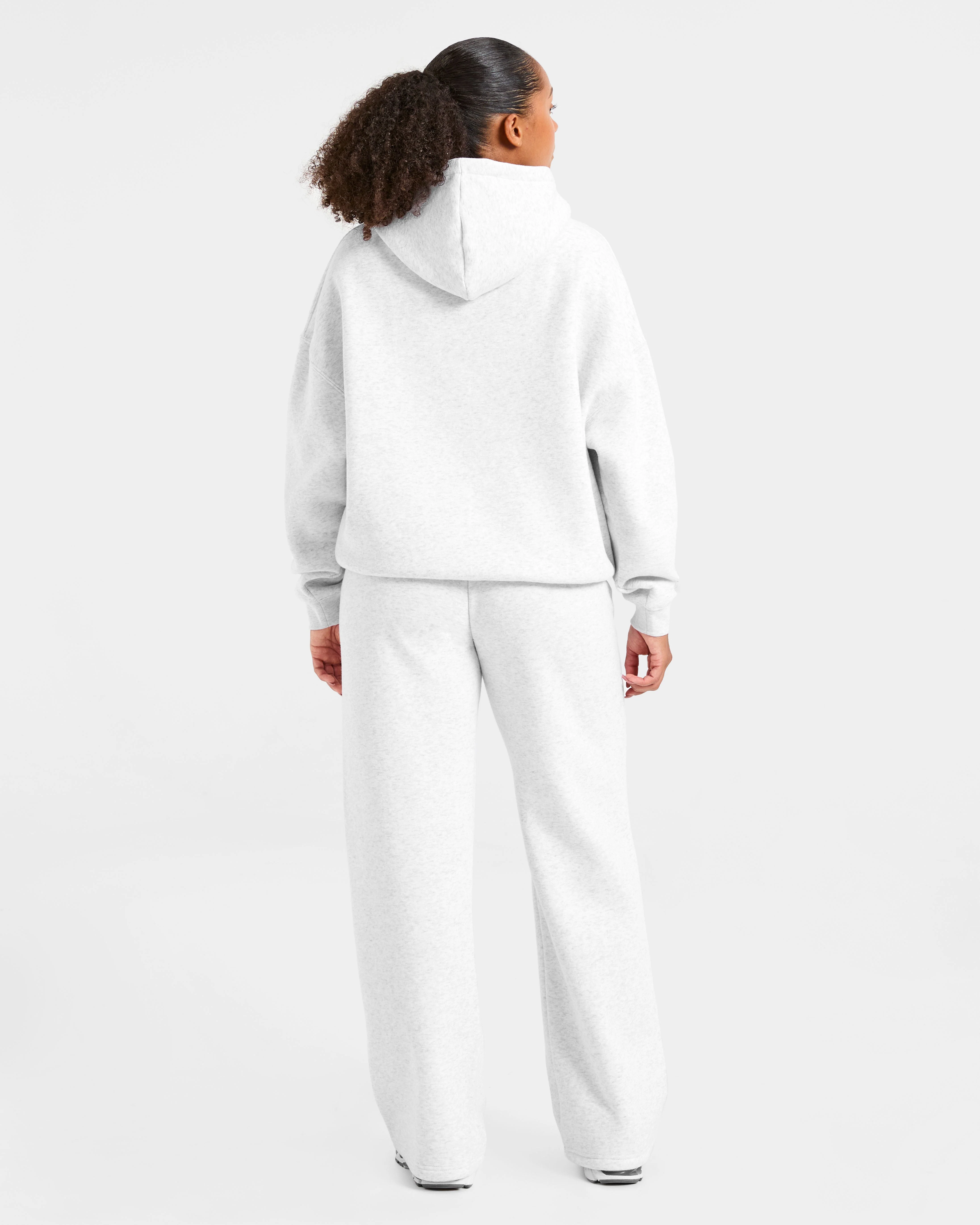 Classic Plush Oversized Straight Leg Joggers - Heather Gris - Image 4