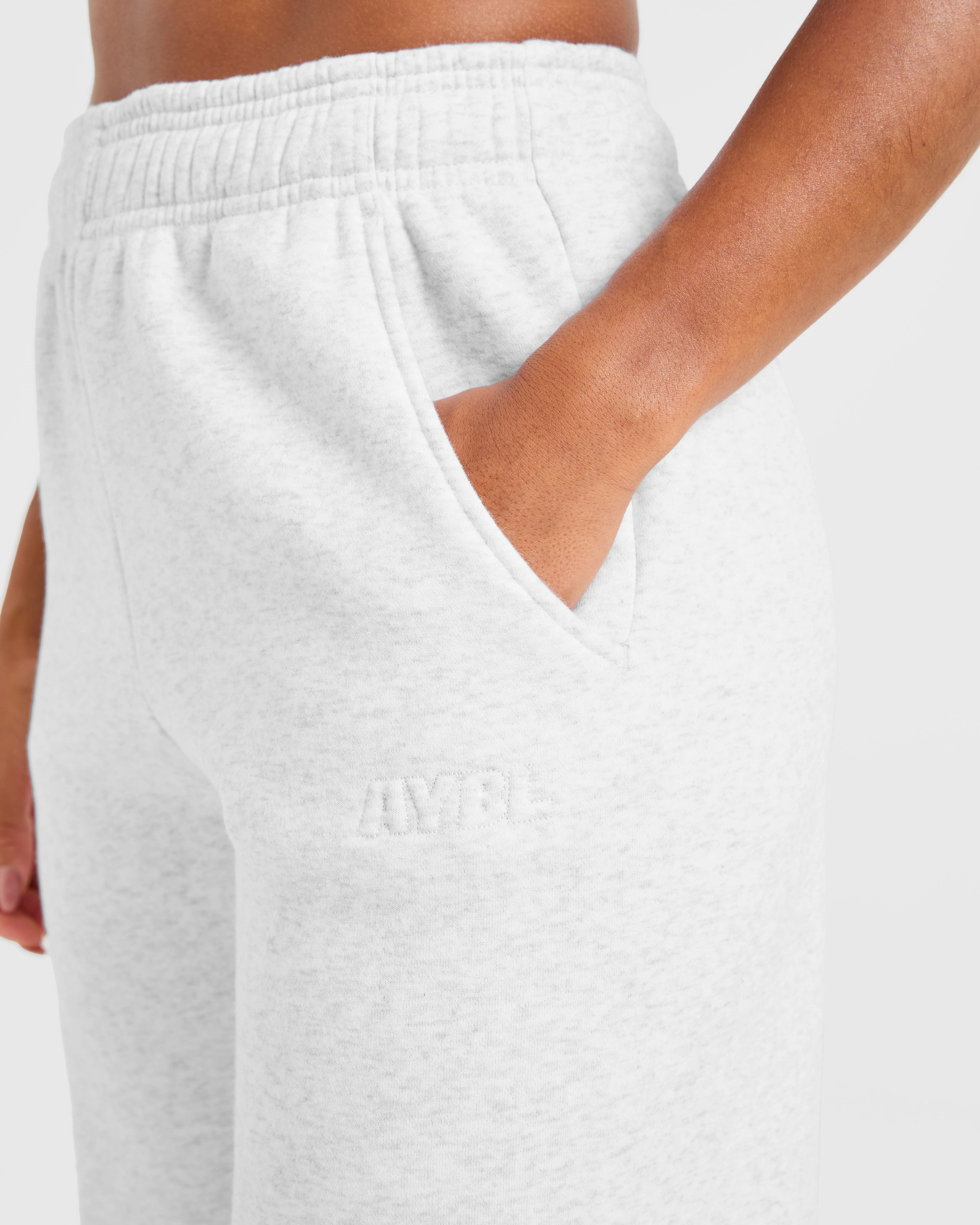 Classic Plush Oversized Straight Leg Joggers - Heather Gris - Image 6