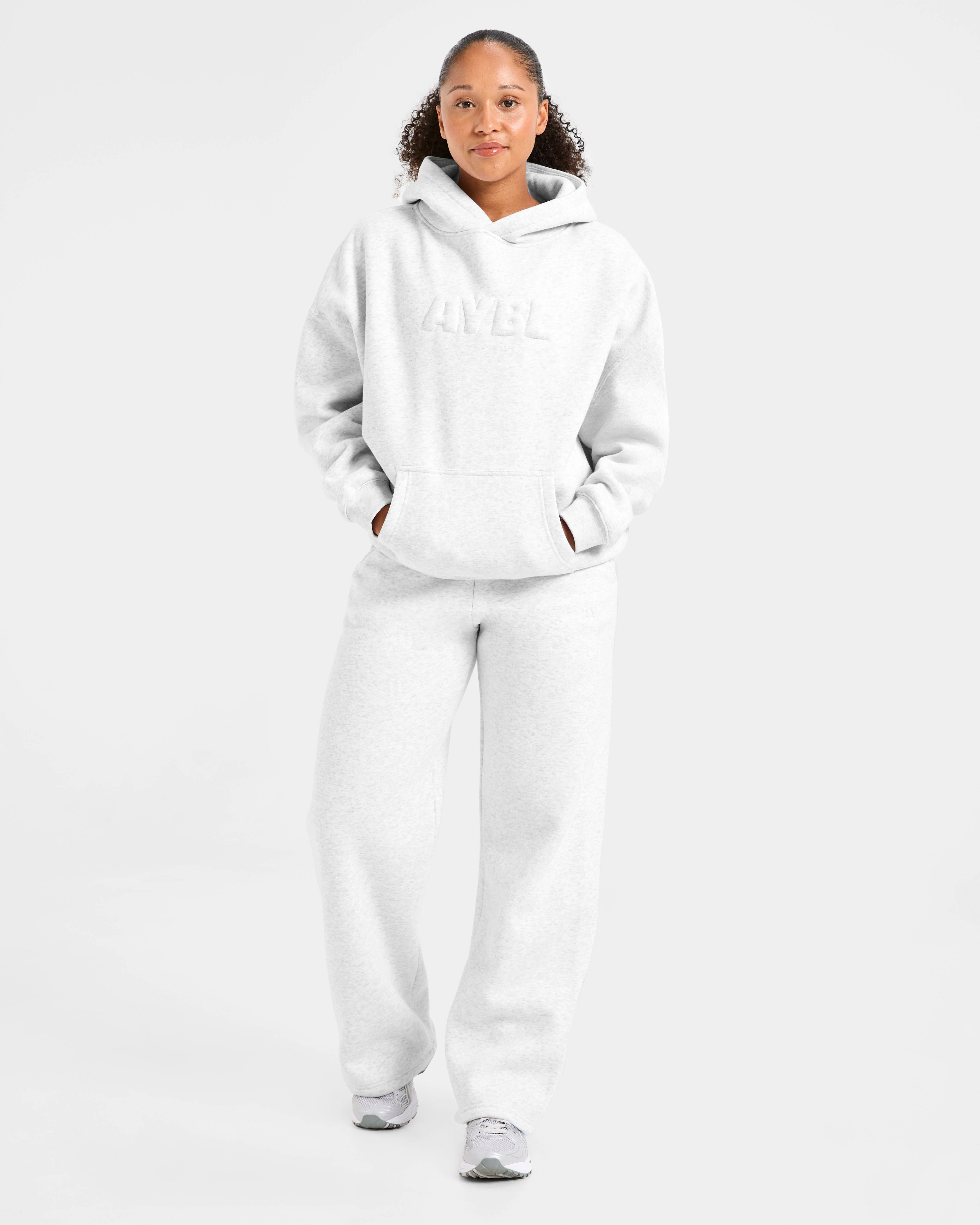 Classic Plush Oversized Straight Leg Joggers - Heather Gris - Image 7