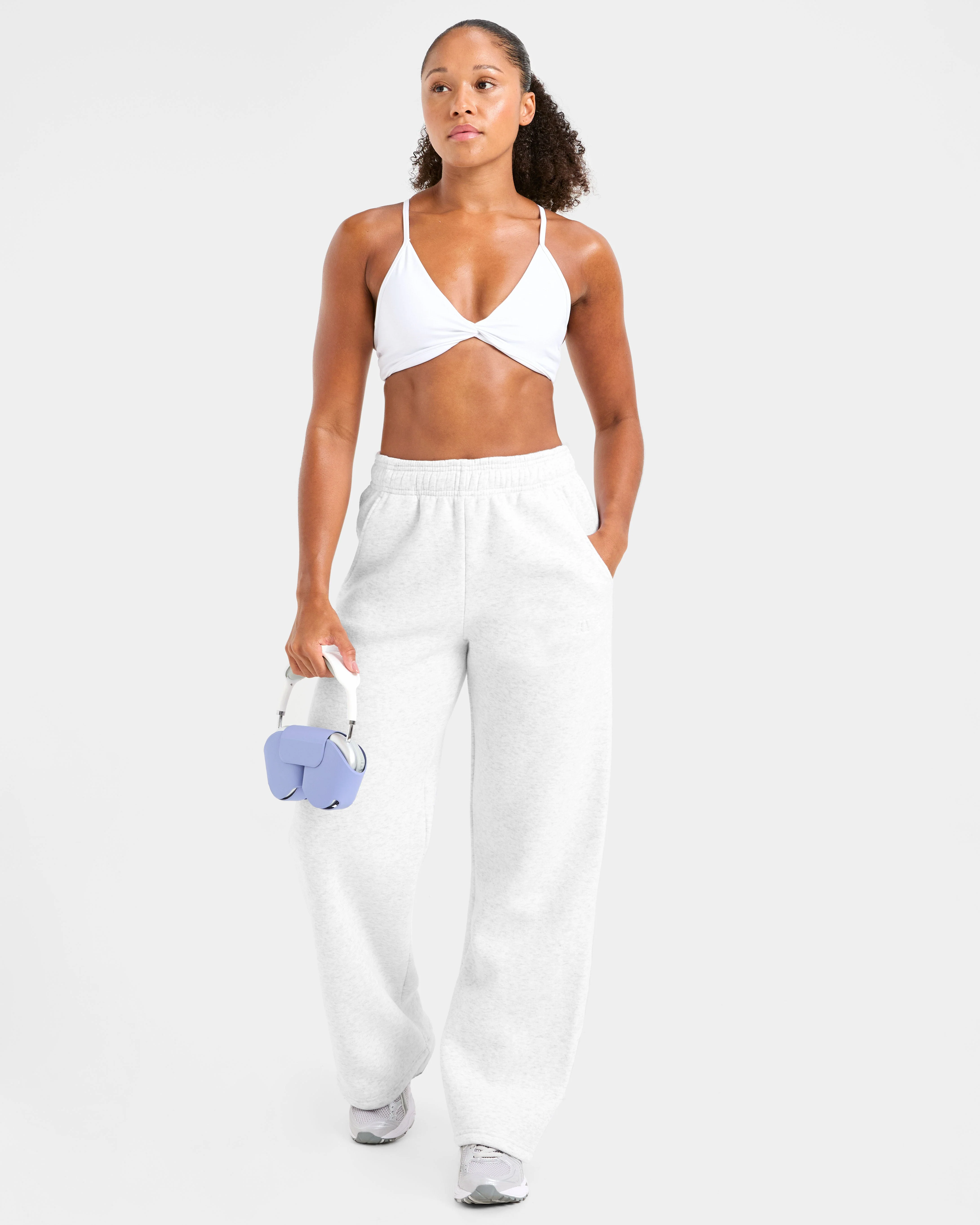 Classic Plush Oversized Straight Leg Joggers - Heather Gris - Image 8