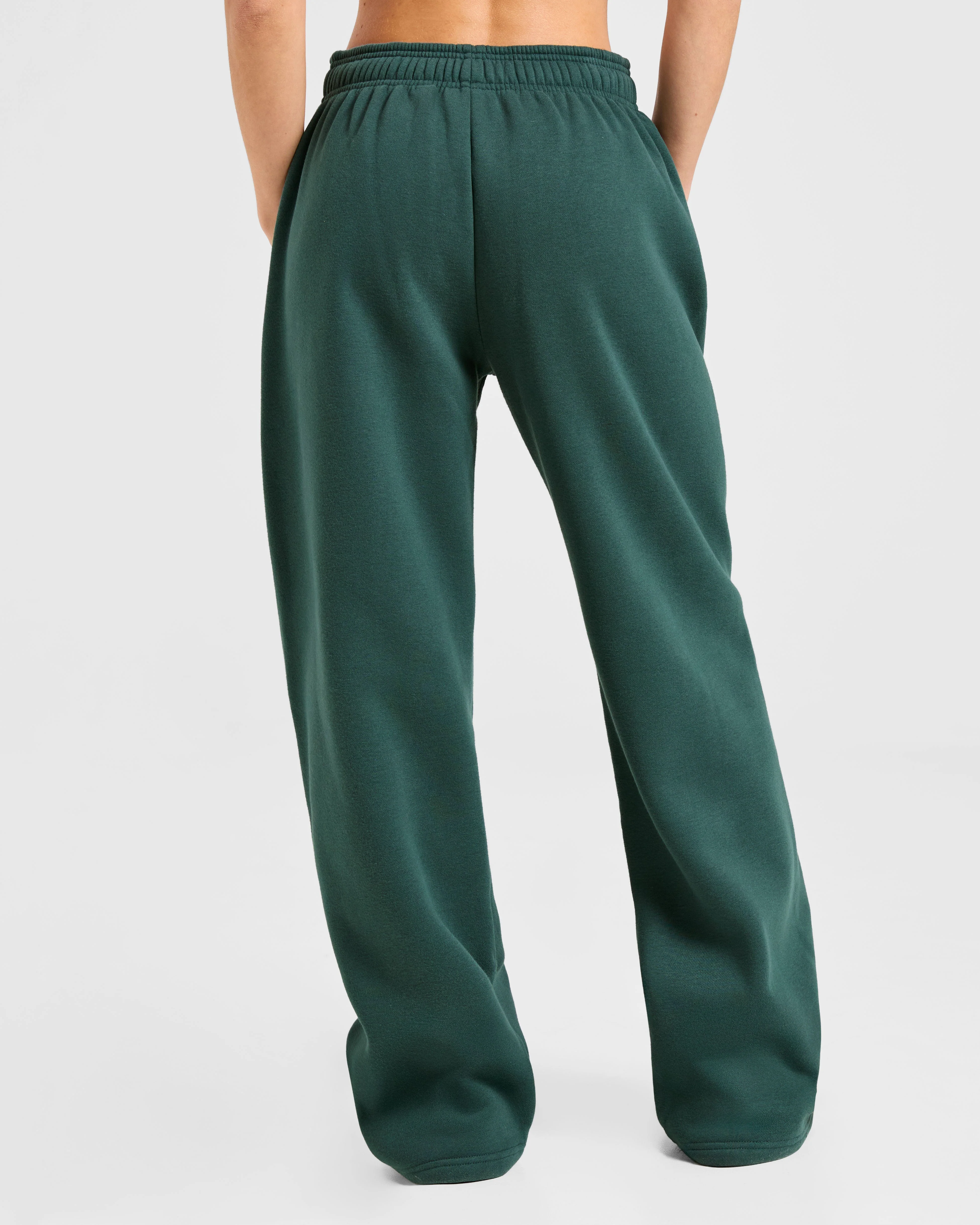 Classic Plush Oversized Straight Leg Joggers - Pine Vert - Image 2