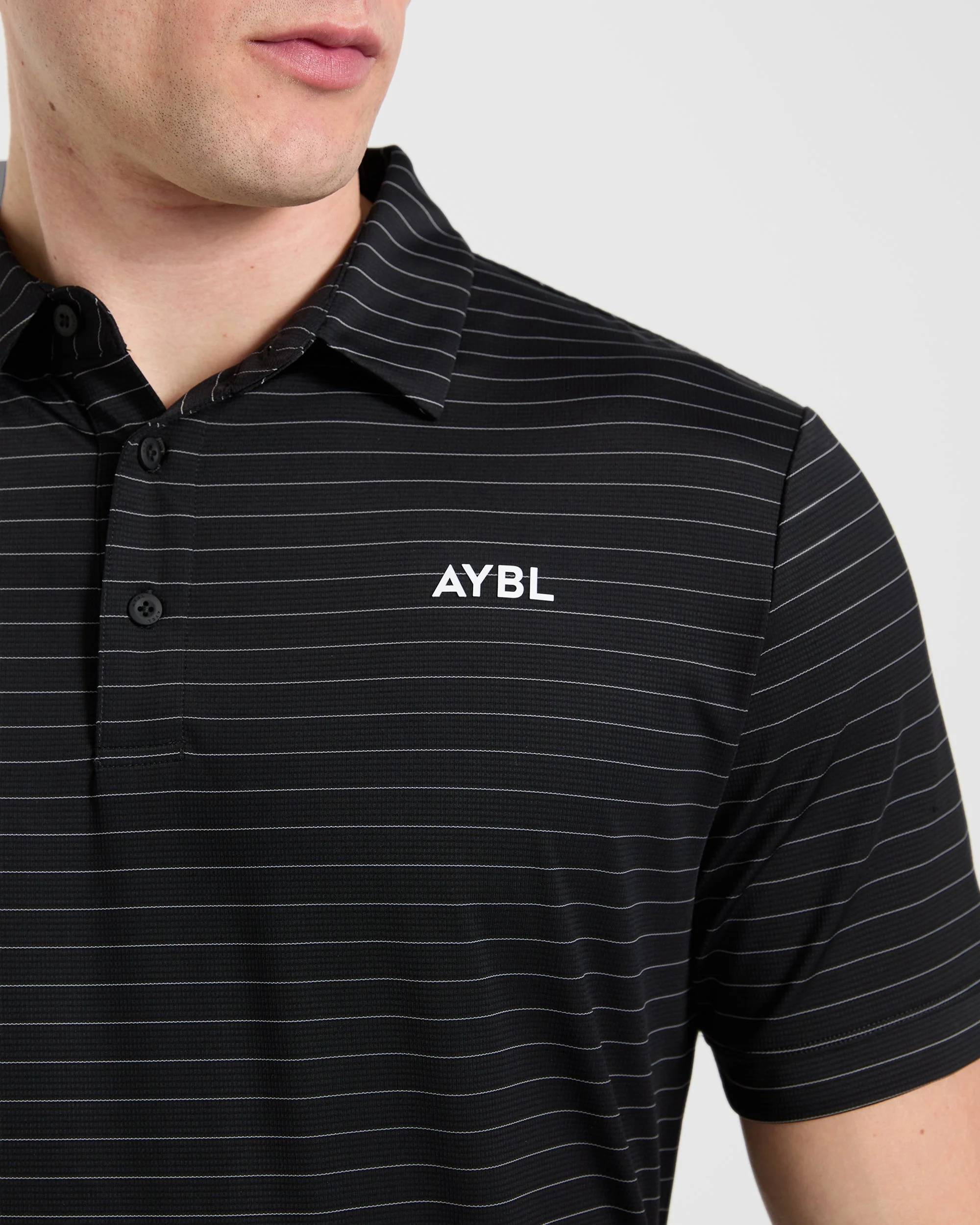 Classic Stripe Polo - Noir - Image 5