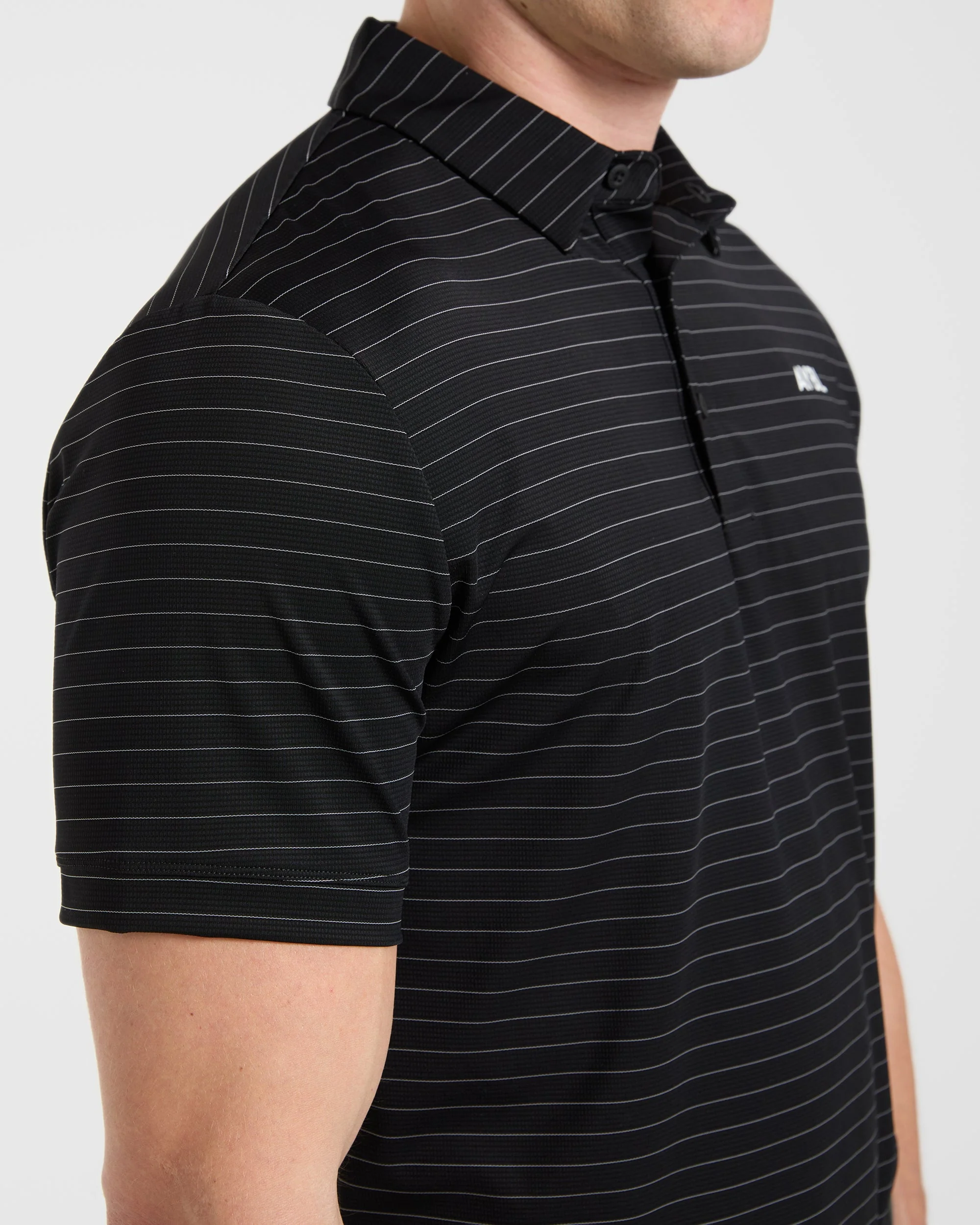 Classic Stripe Polo - Noir - Image 6