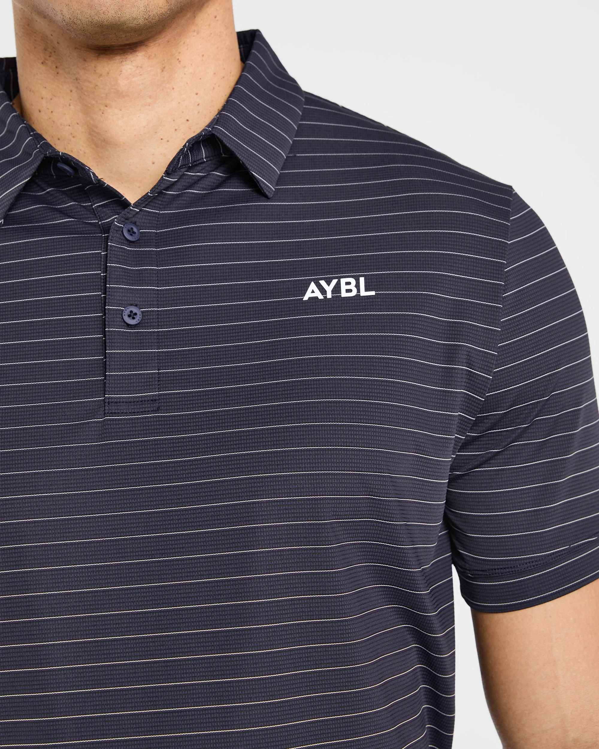 Classic Stripe Polo - Navy - Image 5