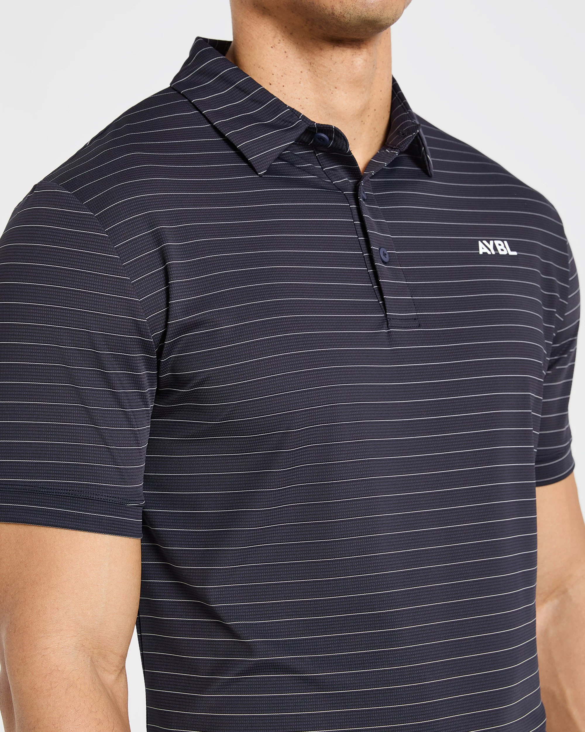 Classic Stripe Polo - Navy - Image 6