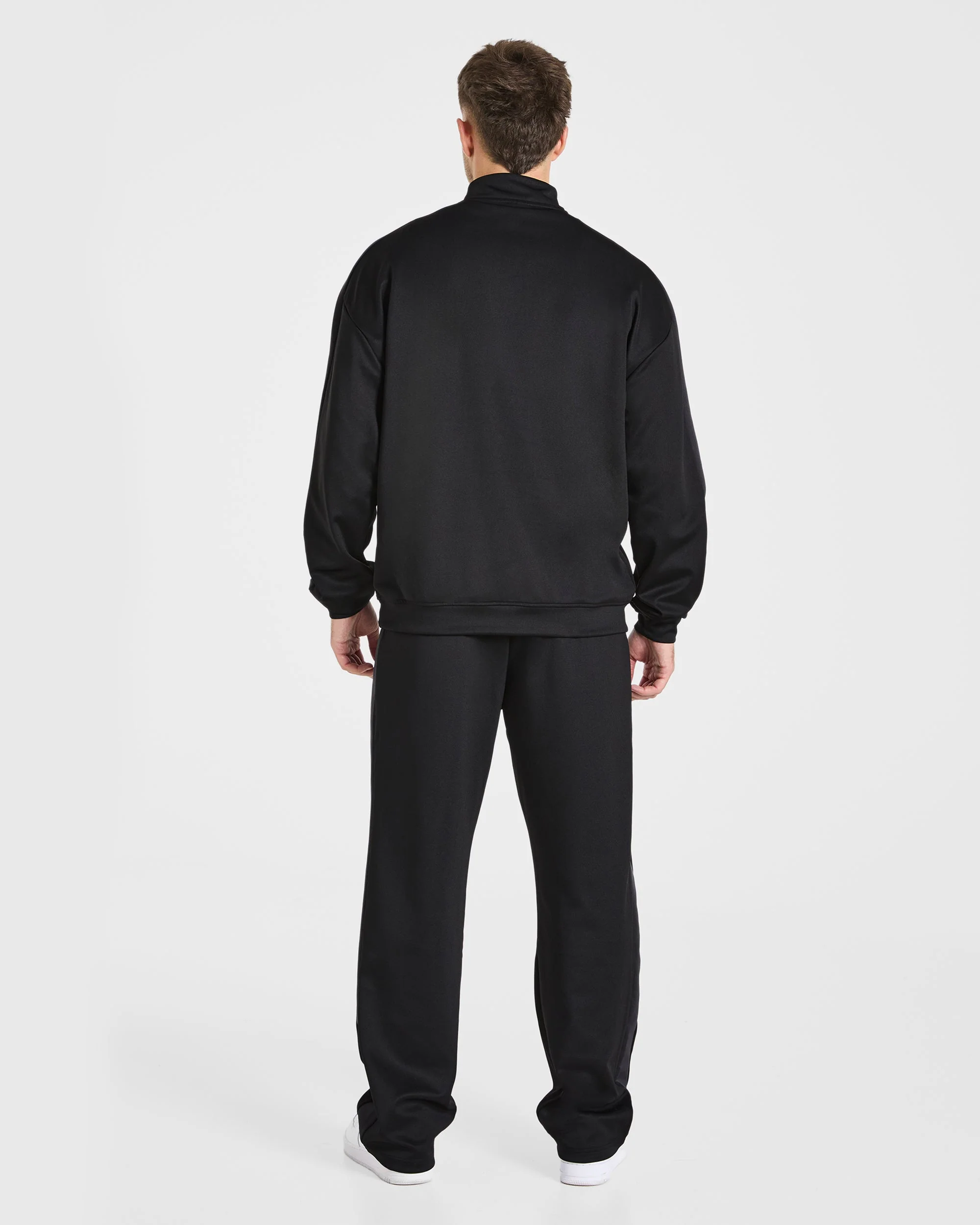 Classic Track 1/4 Zip Pullover - Noir/Charcoal - Image 4