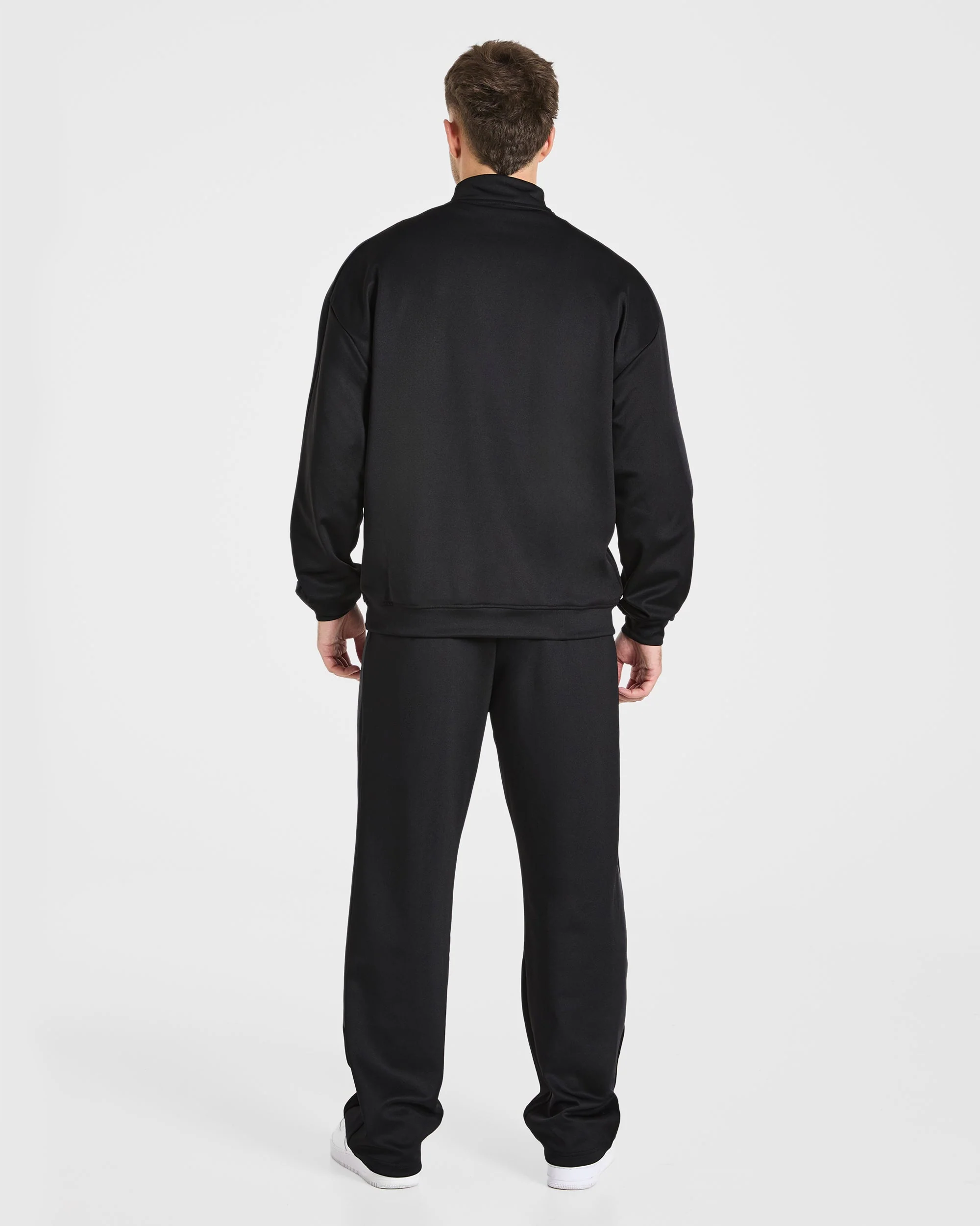 Classic Track Straight Leg Joggers - Noir/Charcoal - Image 4