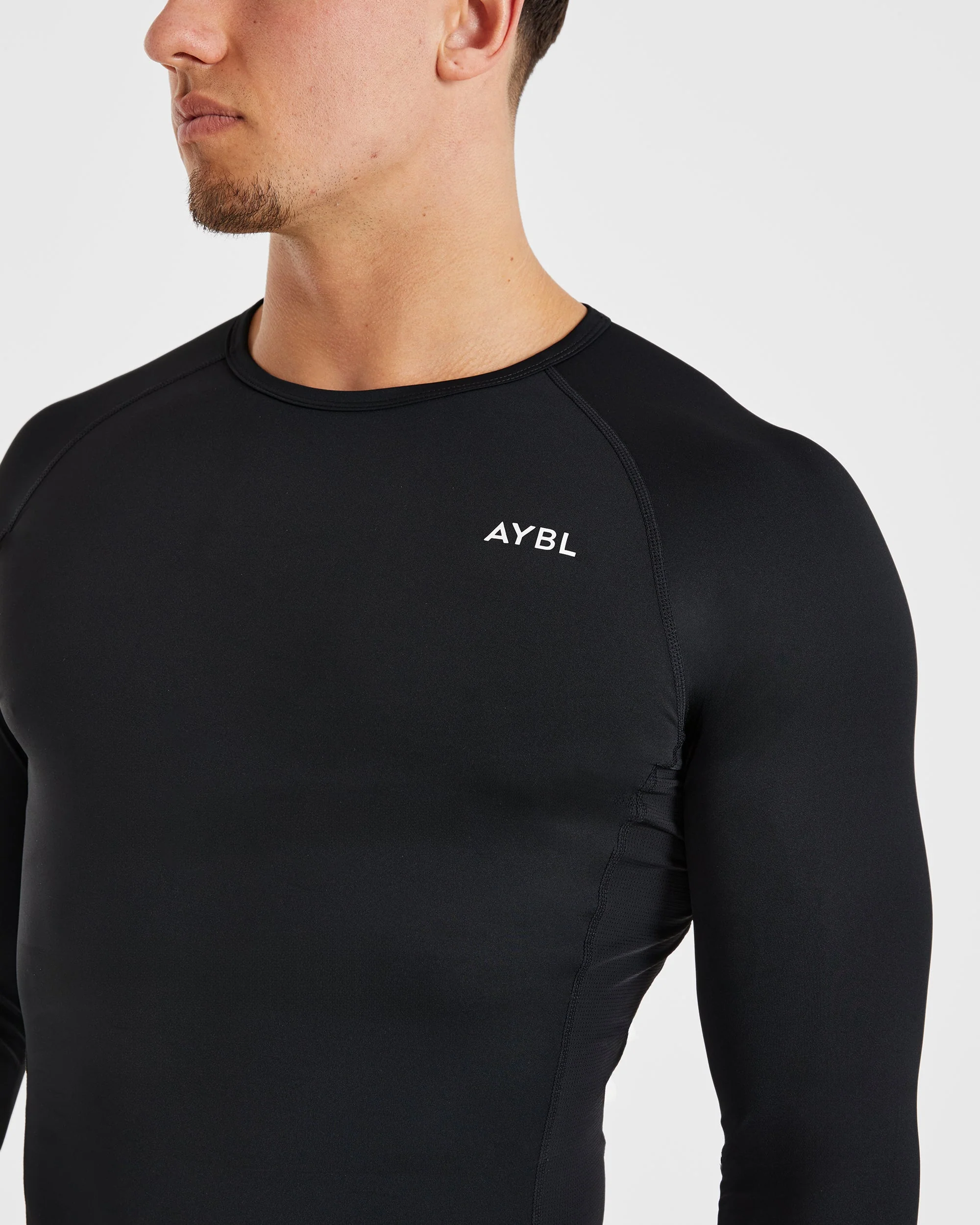 Compression Long Sleeve T Shirt - Noir - Image 3