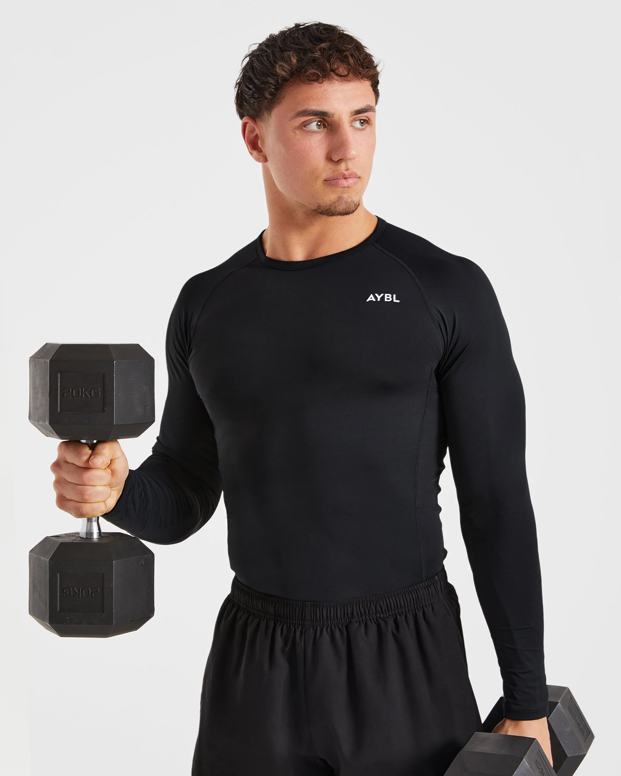 Compression Long Sleeve T Shirt - Noir - Image 7