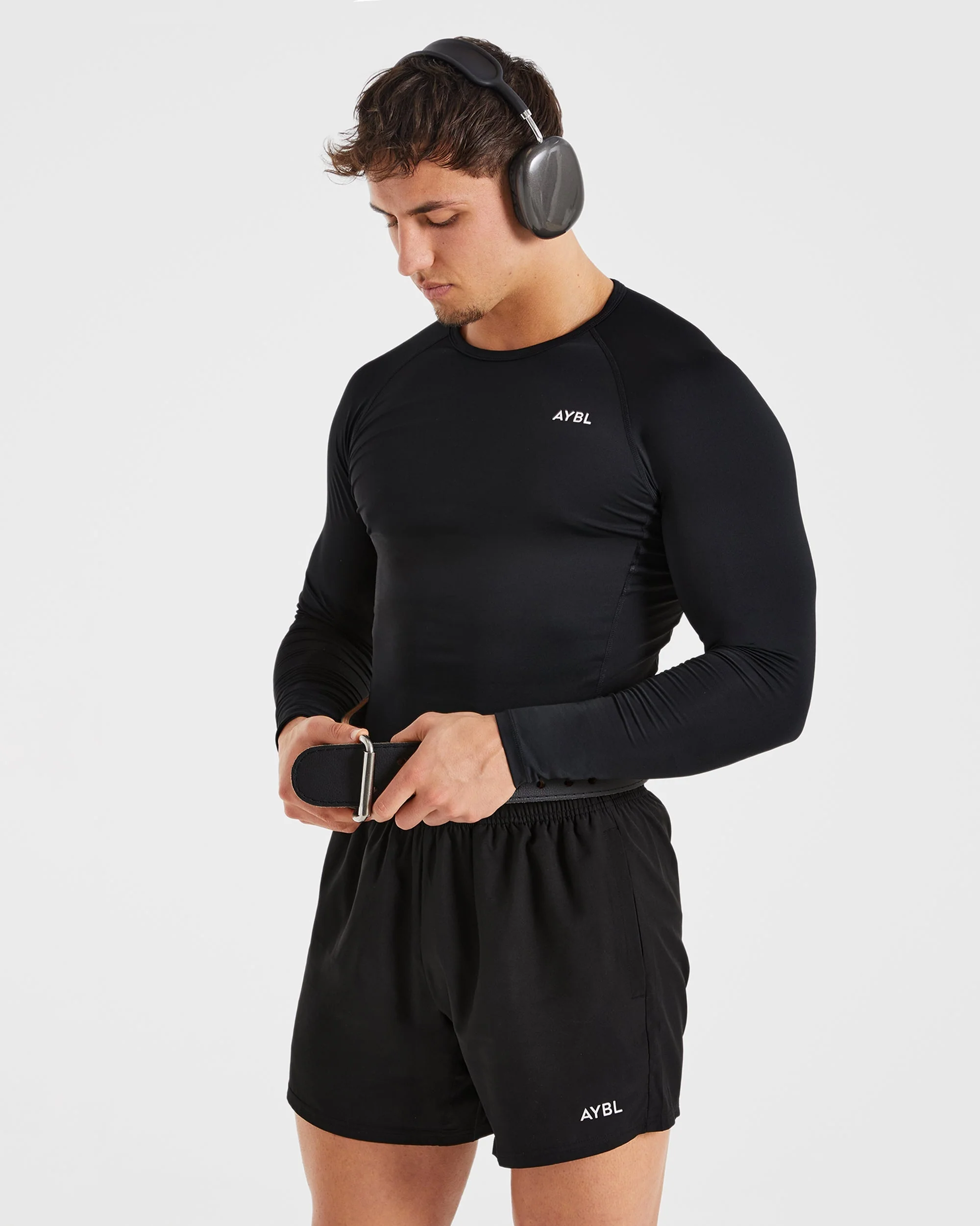 Compression Long Sleeve T Shirt - Noir - Image 8
