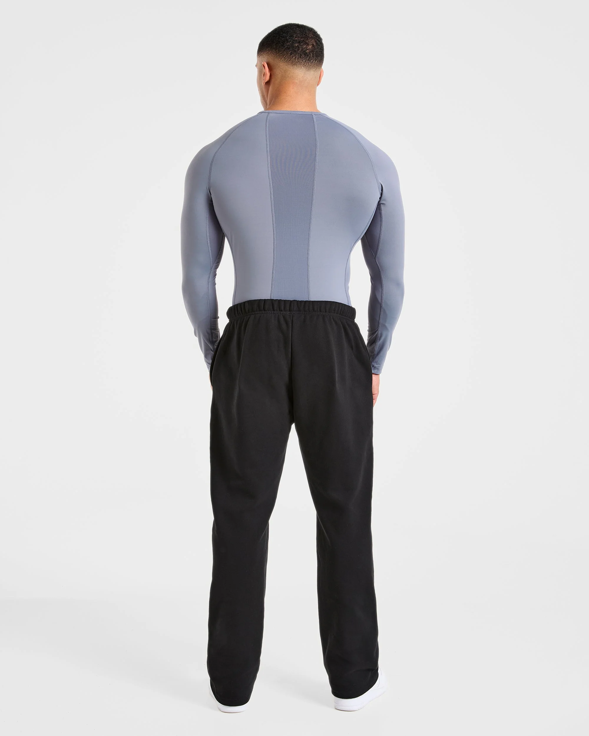 Compression Long Sleeve T Shirt - Slate Gris - Image 4