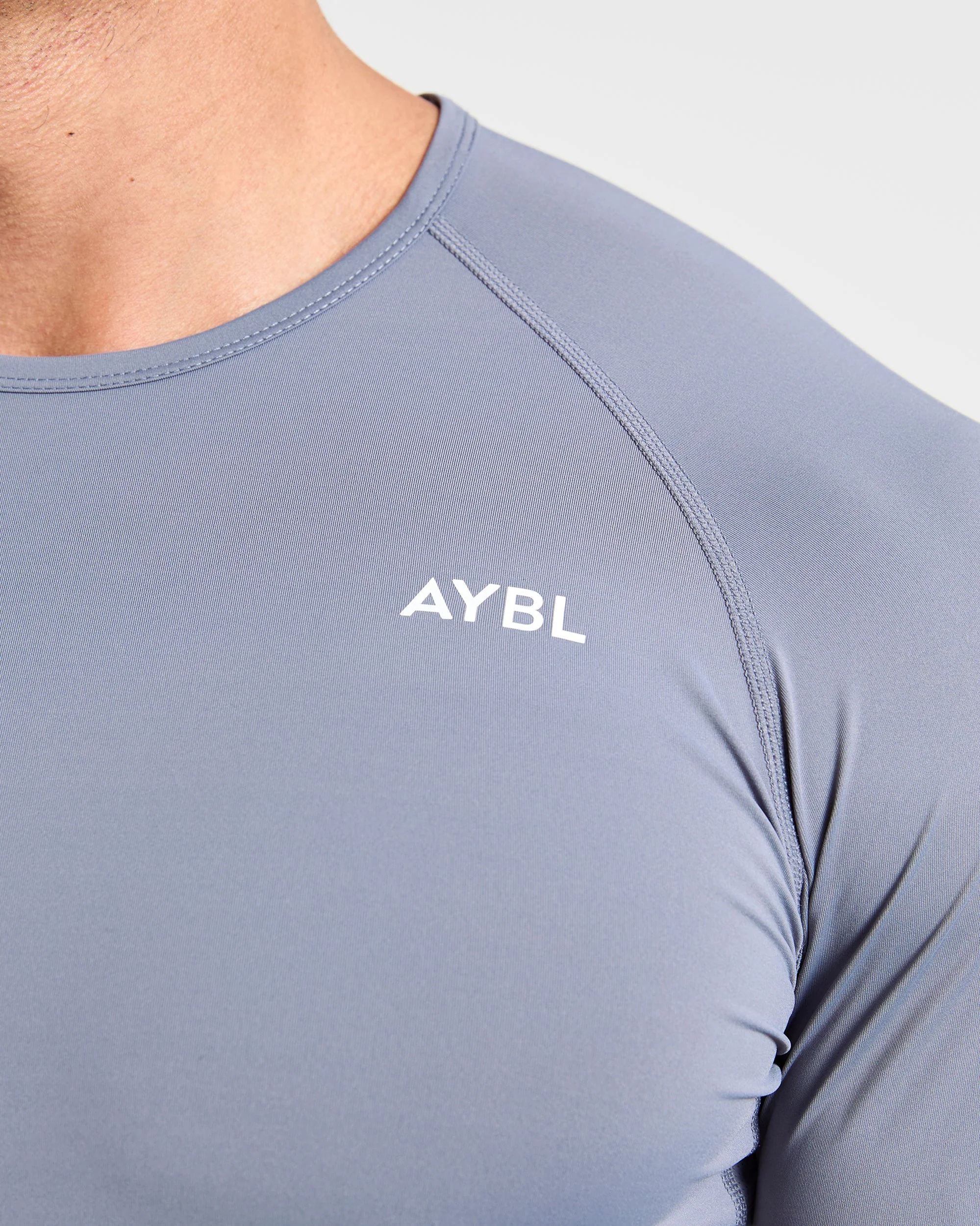 Compression Long Sleeve T Shirt - Slate Gris - Image 5