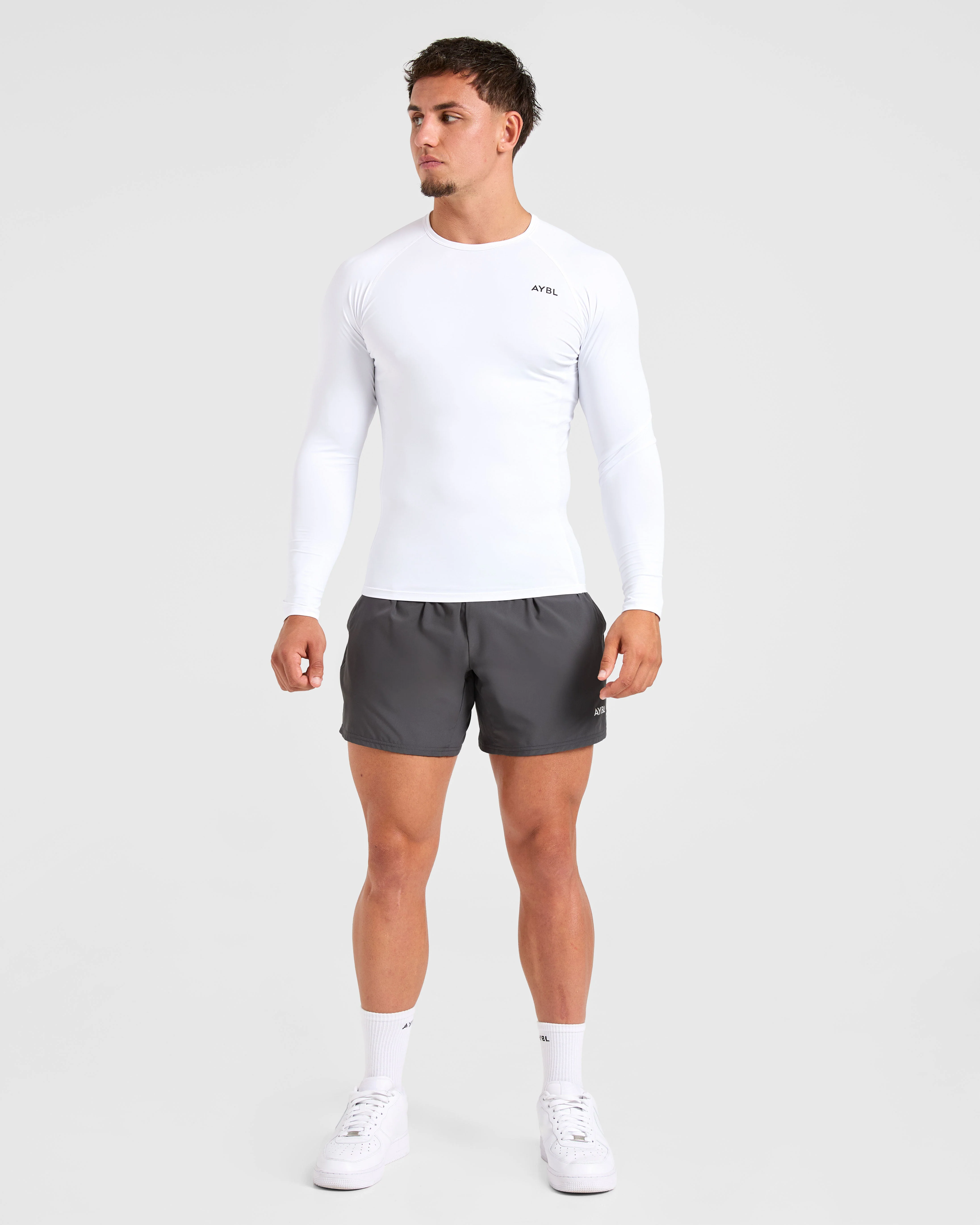Compression Long Sleeve T Shirt - Blanc - Image 3