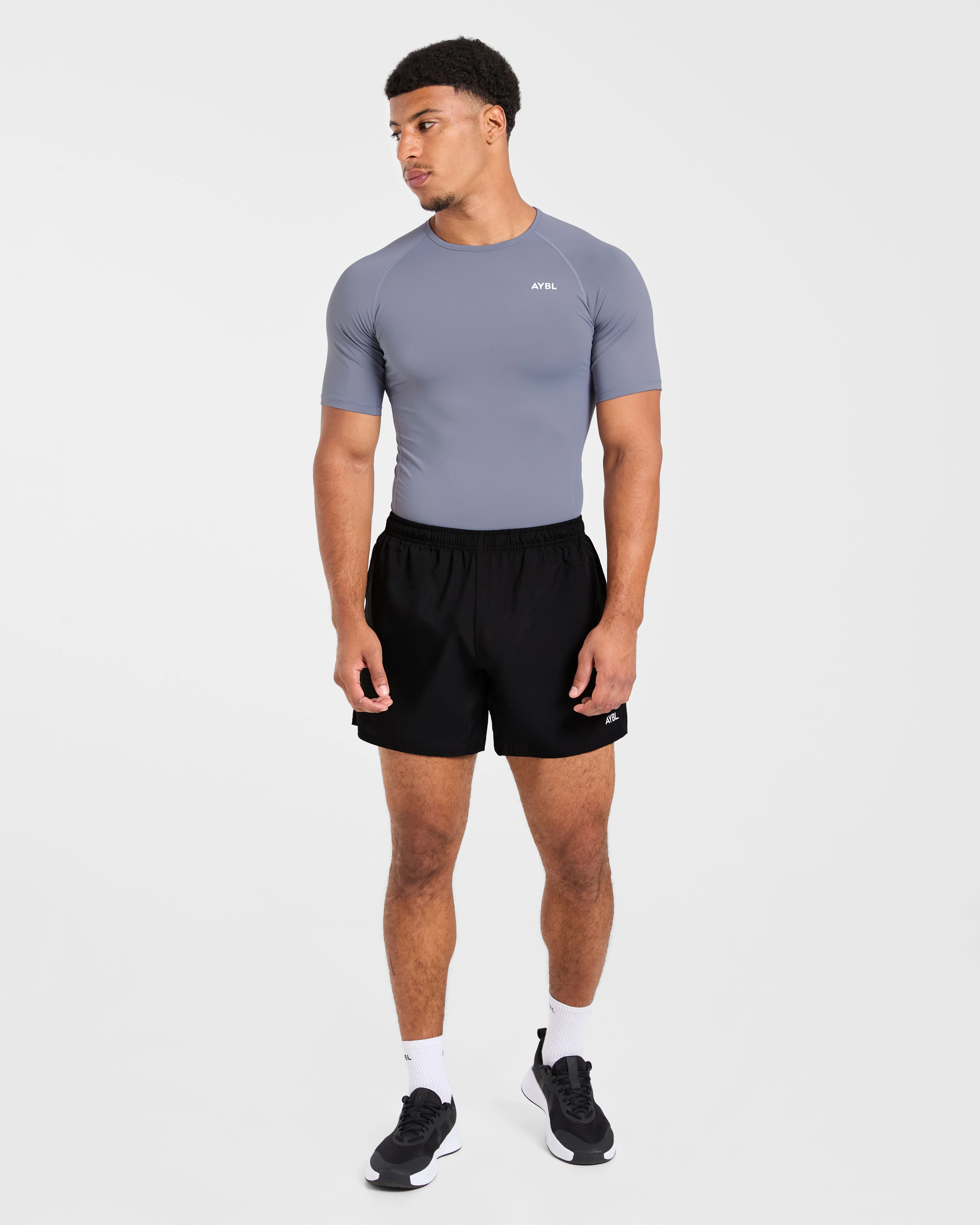 Compression T Shirt - Slate Gris - Image 3