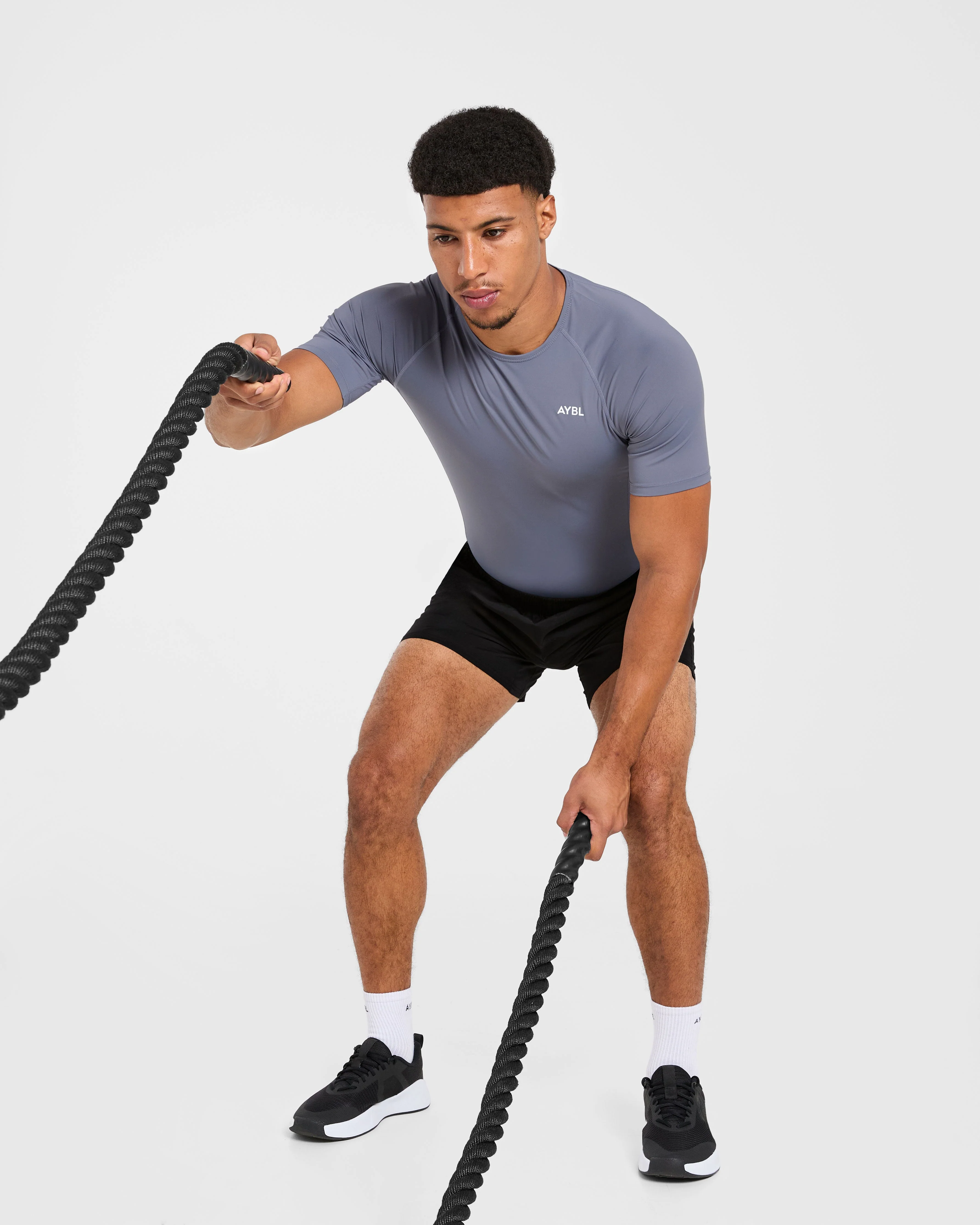 Compression T Shirt - Slate Gris - Image 8