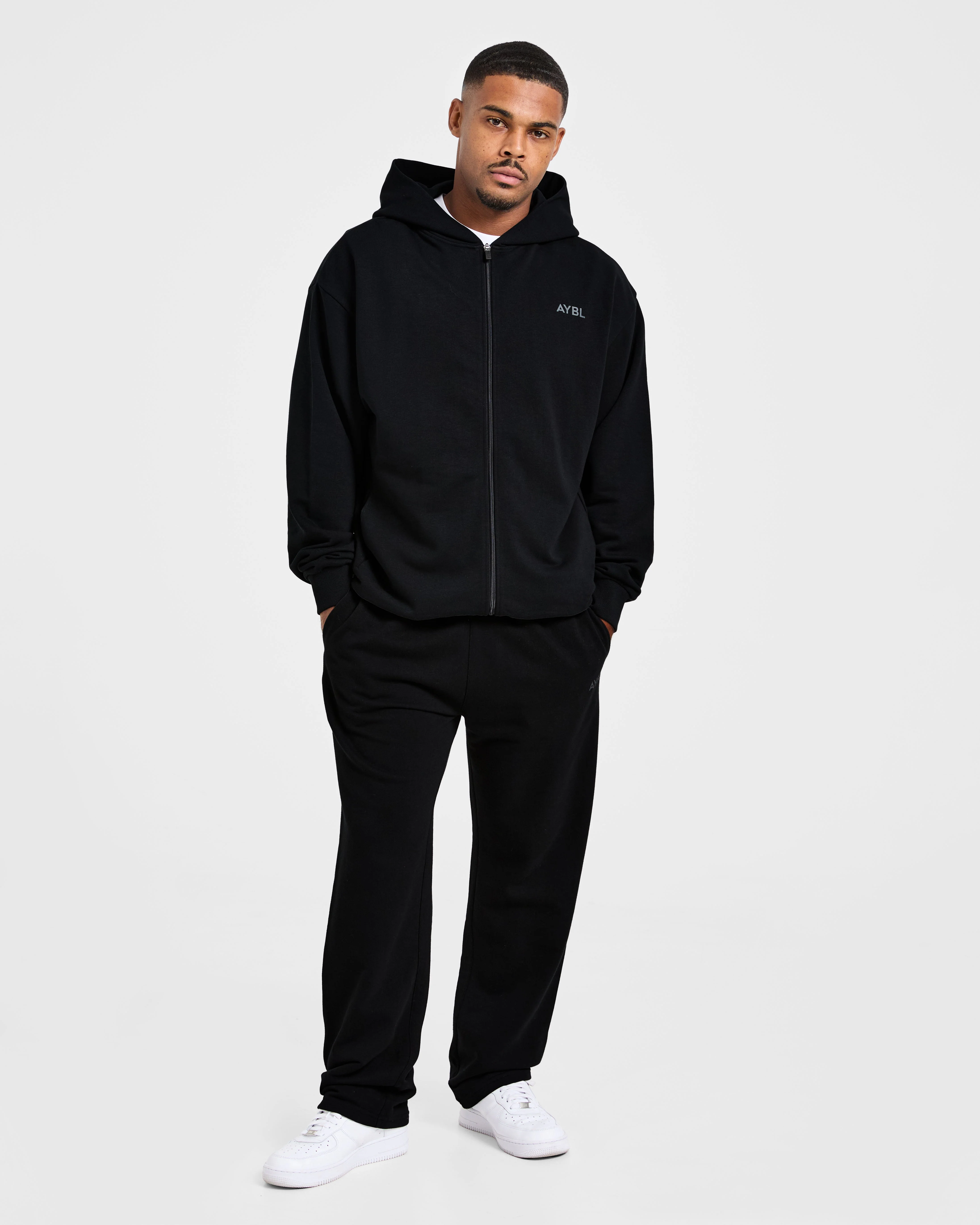 Craft Oversized Zip Up Hoodie - Noir - Image 3
