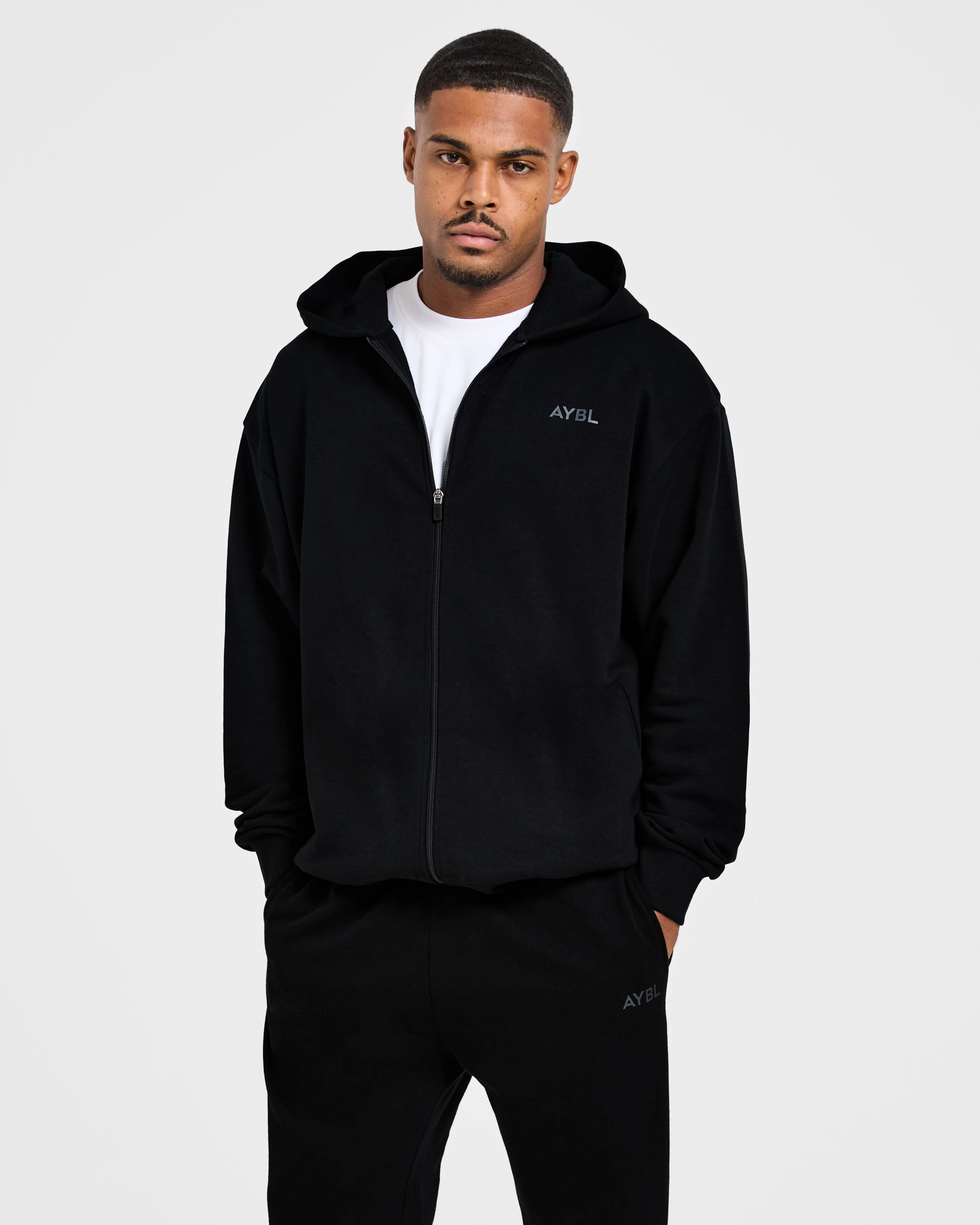 Craft Oversized Zip Up Hoodie - Noir - Image 8