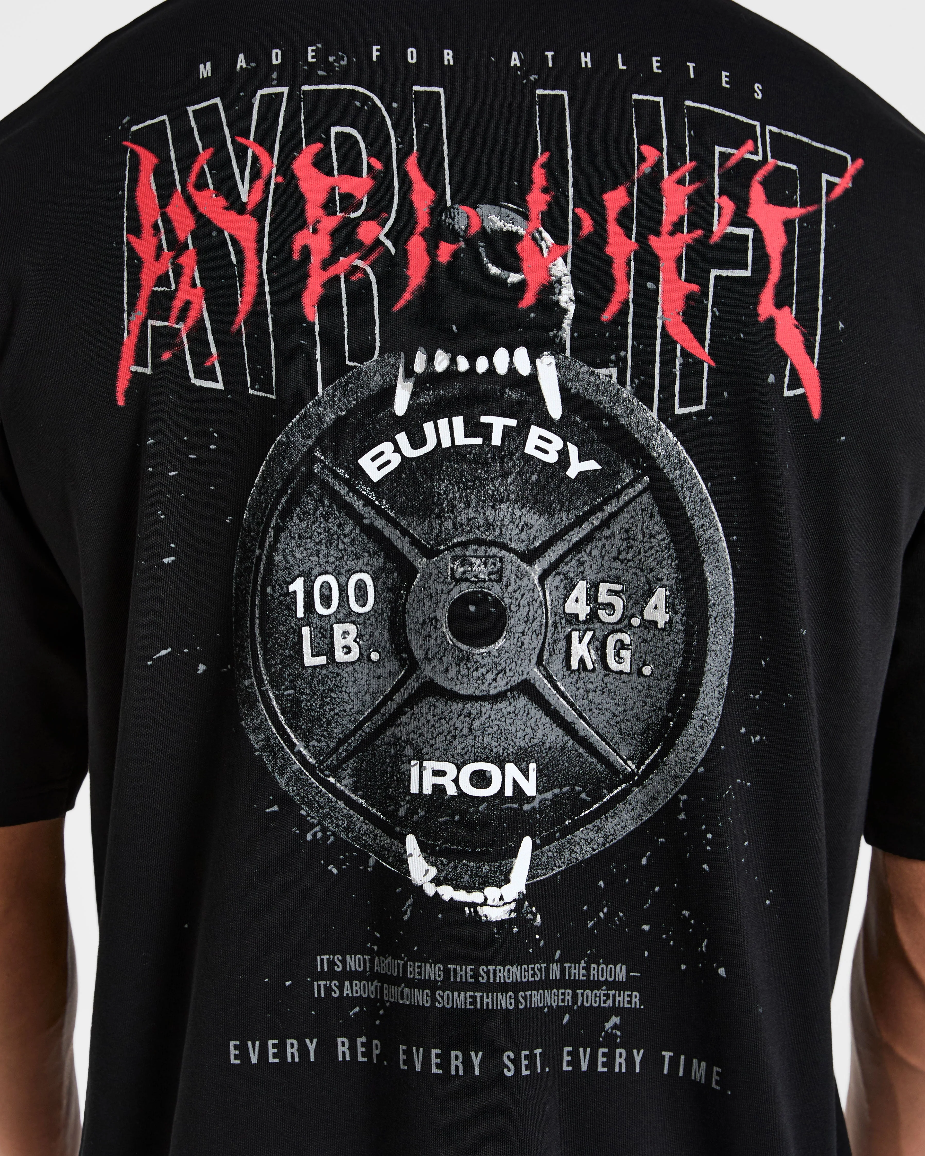 Doberman Strength Oversized T Shirt - Noir/Rouge - Image 6