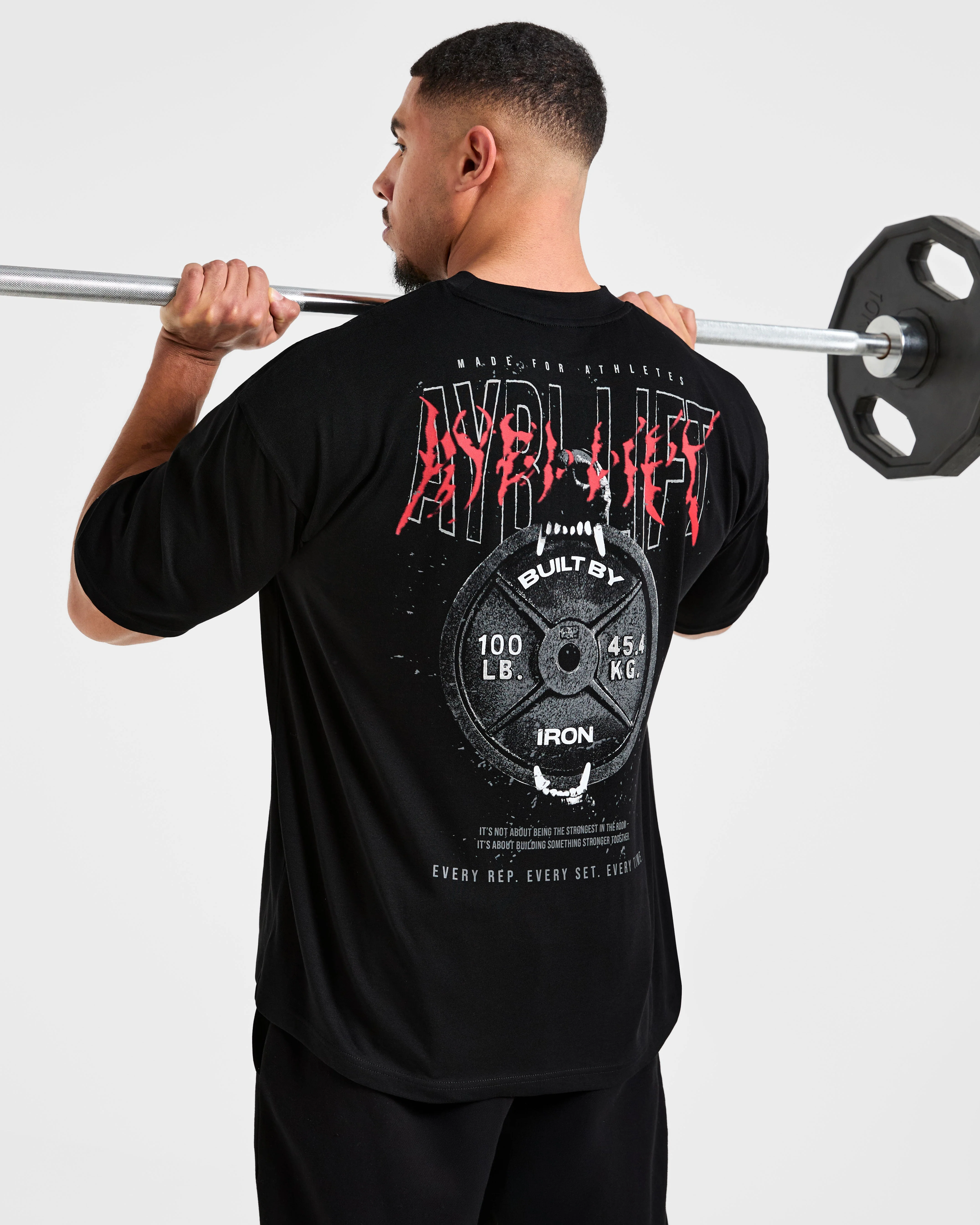 Doberman Strength Oversized T Shirt - Noir/Rouge - Image 8