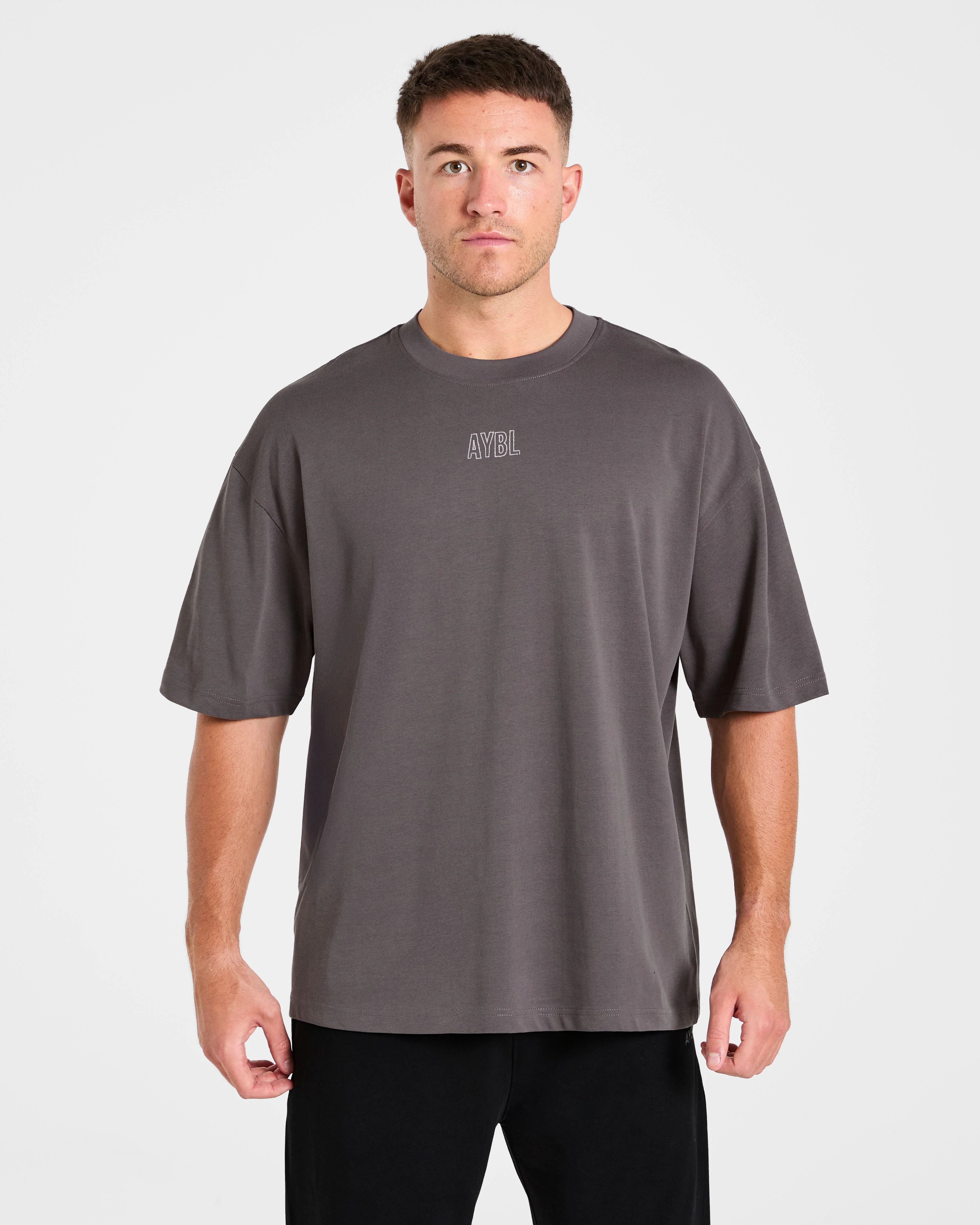 Doberman Strength Oversized T Shirt - Storm Gris - Image 2