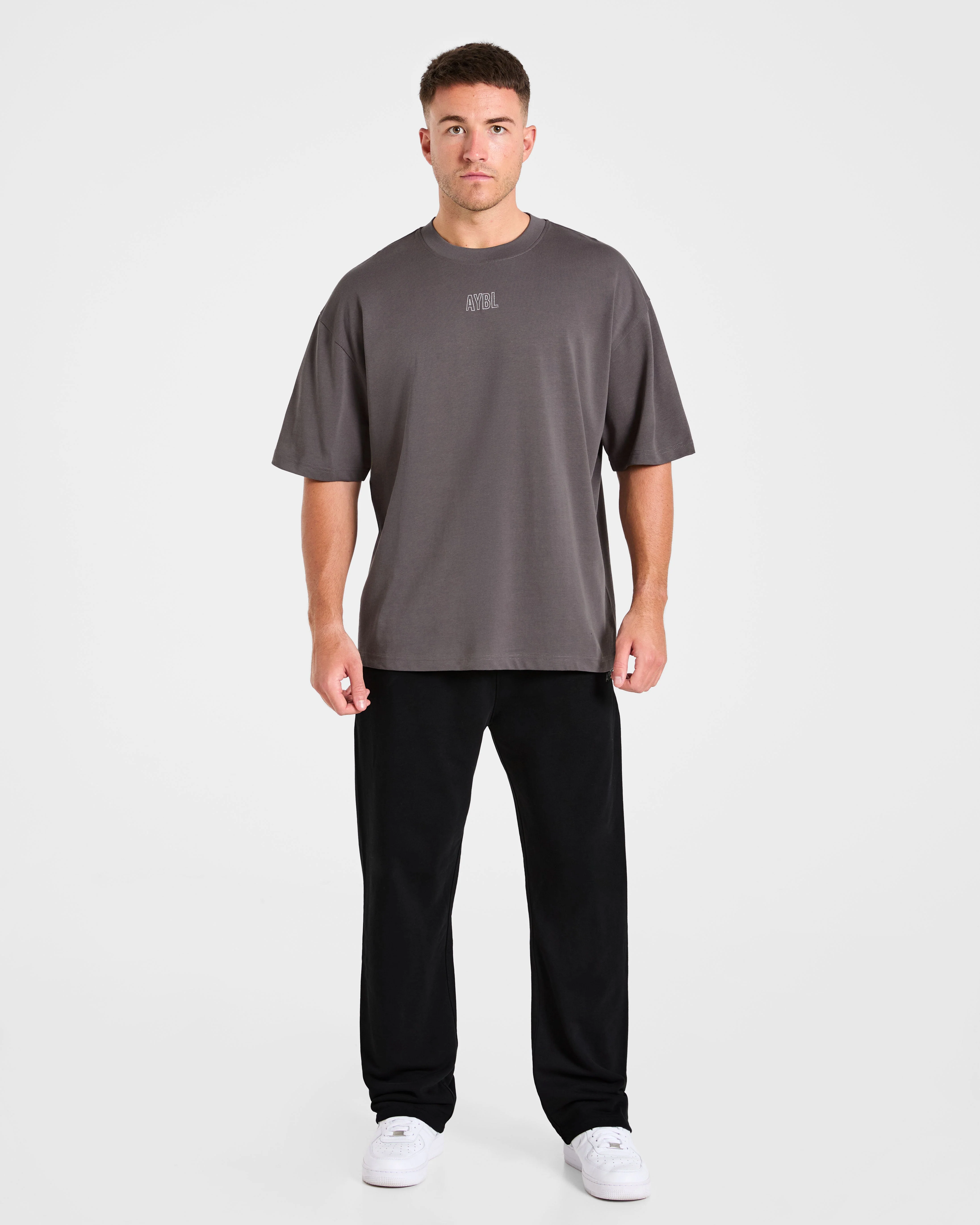 Doberman Strength Oversized T Shirt - Storm Gris - Image 3