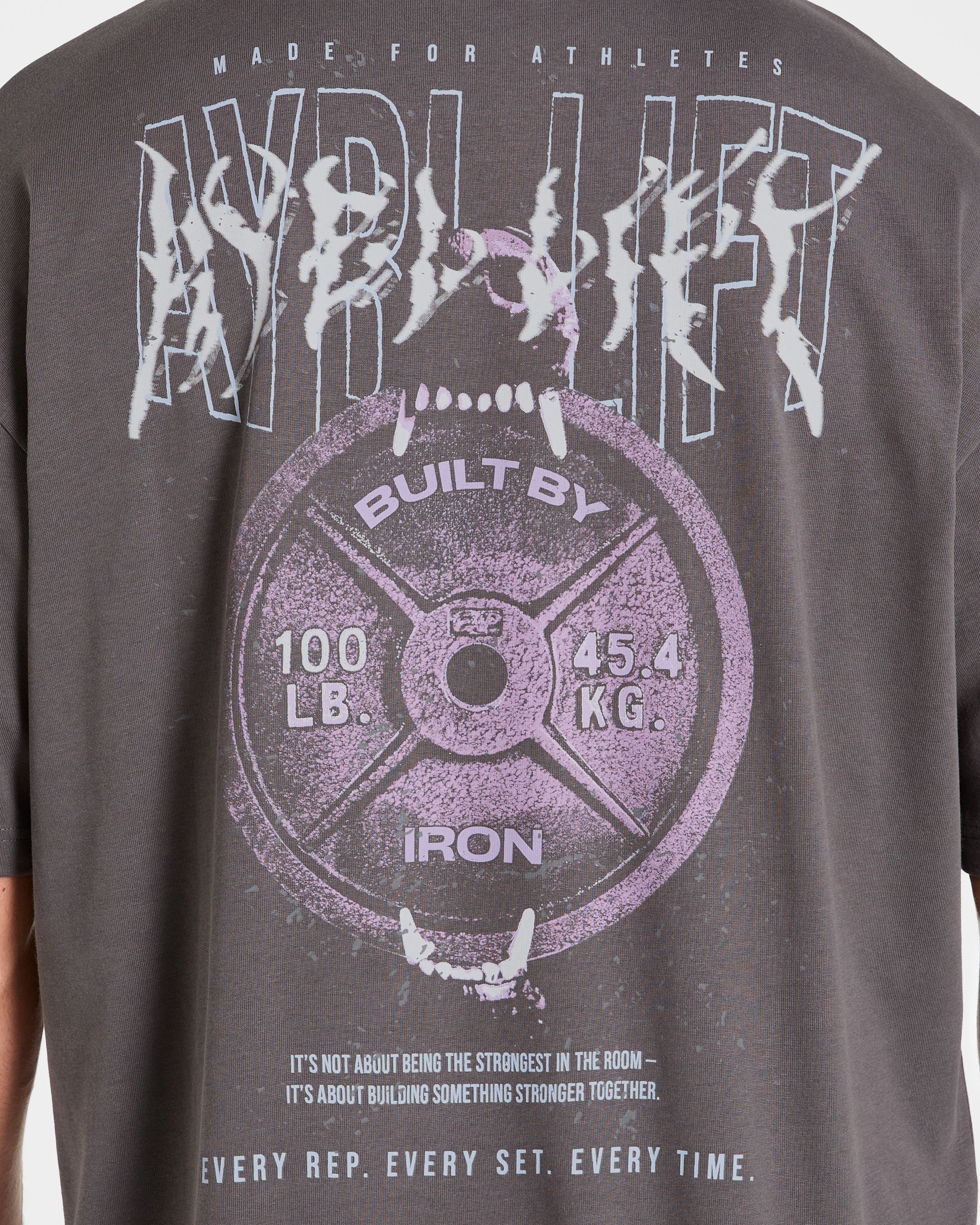 Doberman Strength Oversized T Shirt - Storm Gris - Image 6