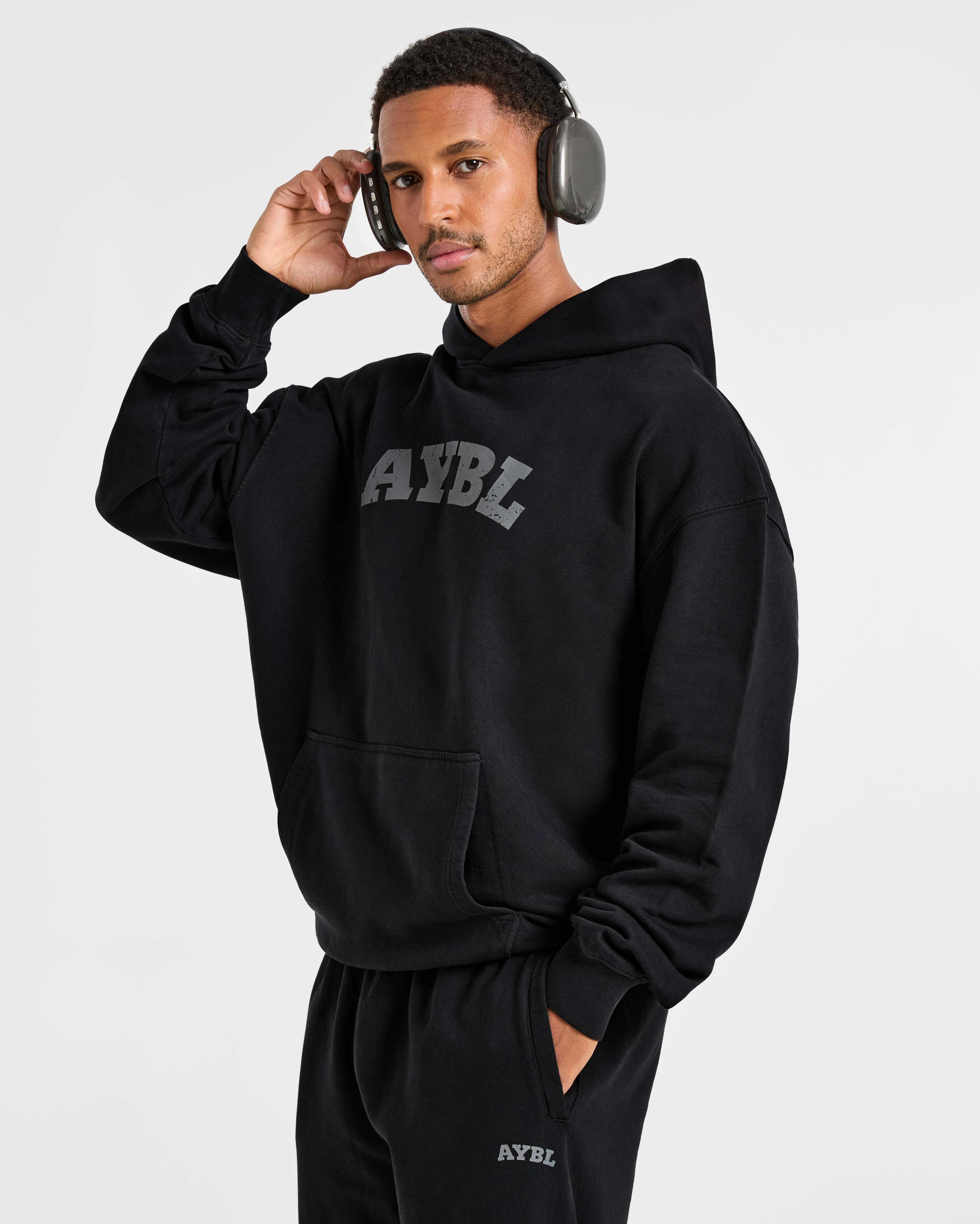Elite Hoodie - Noir/Charcoal - Image 8