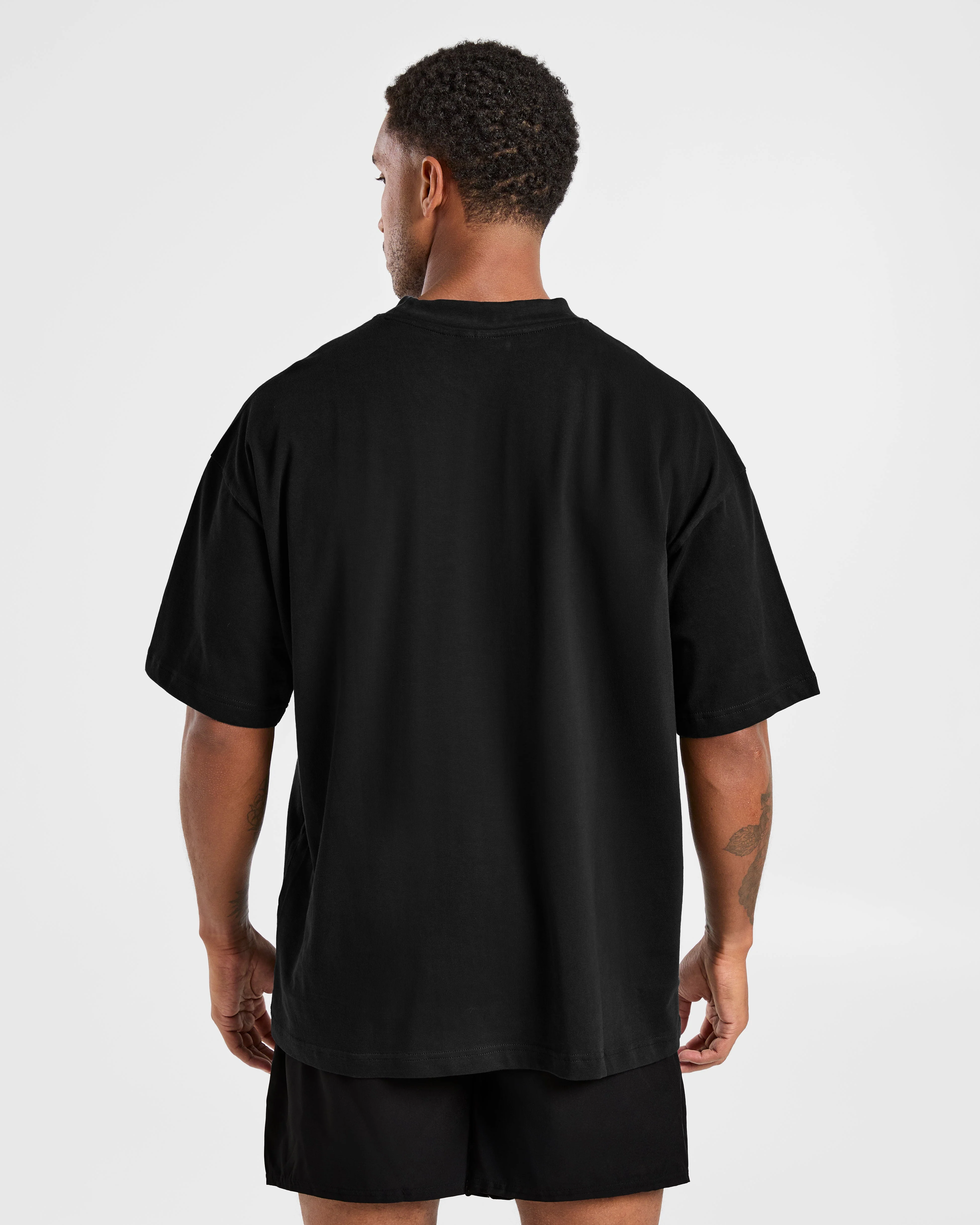 Elite Oversized T Shirt- Noir/Charcoal - Image 2