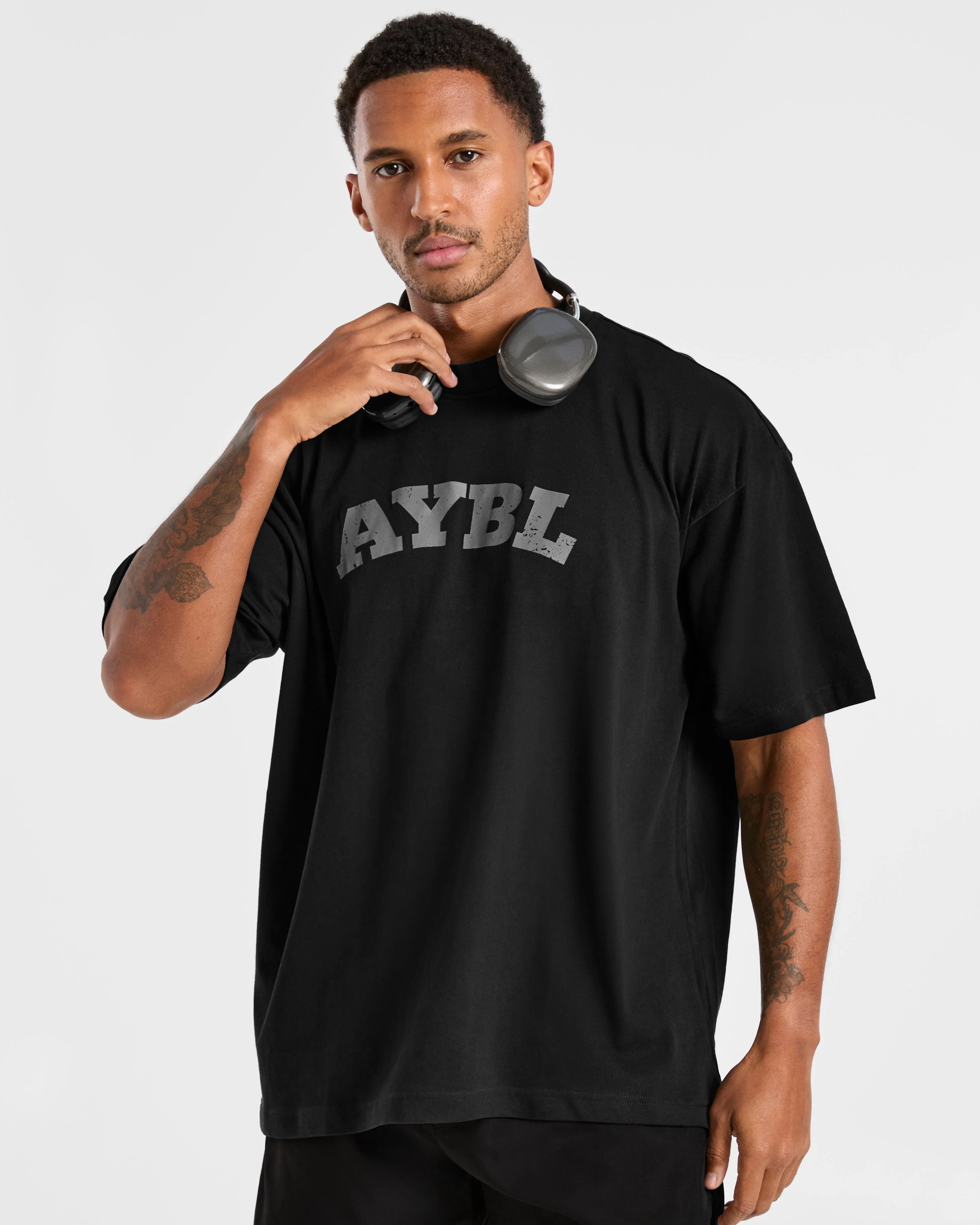 Elite Oversized T Shirt- Noir/Charcoal - Image 7