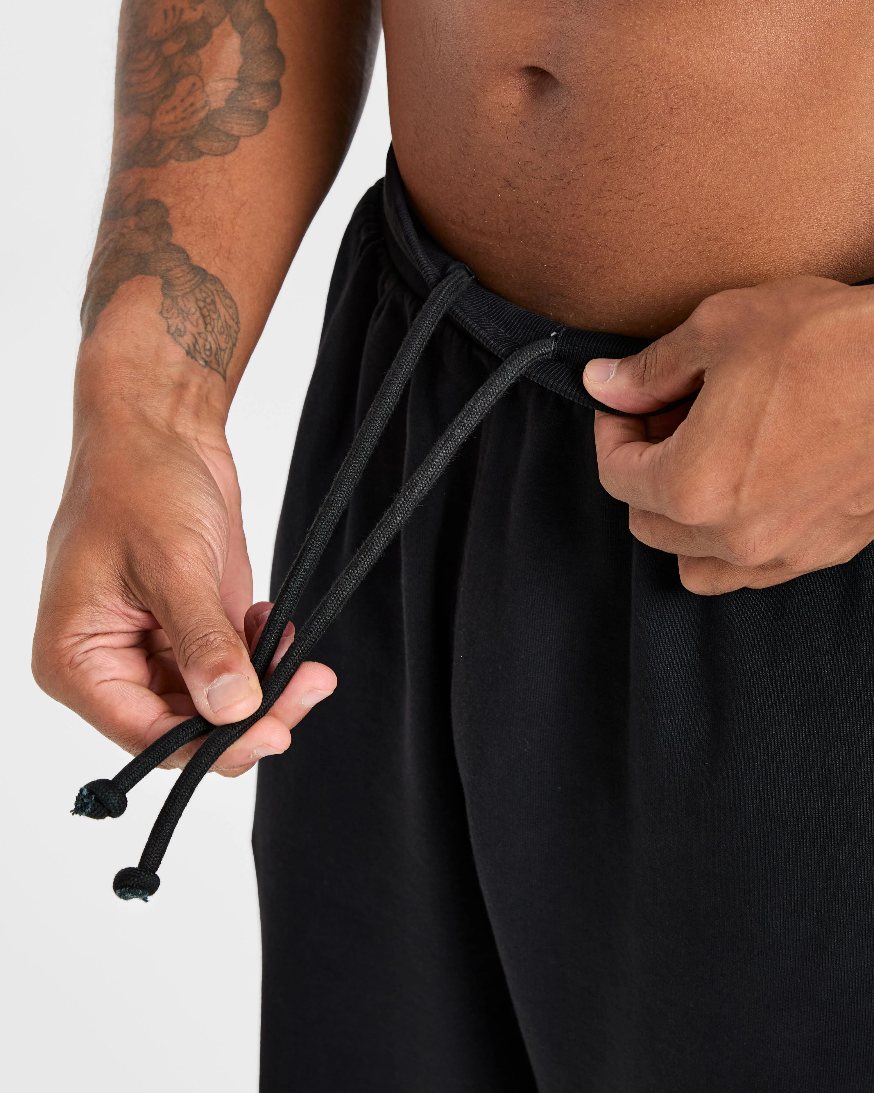 Elite Straight Leg Joggers - Noir/Charcoal - Image 6