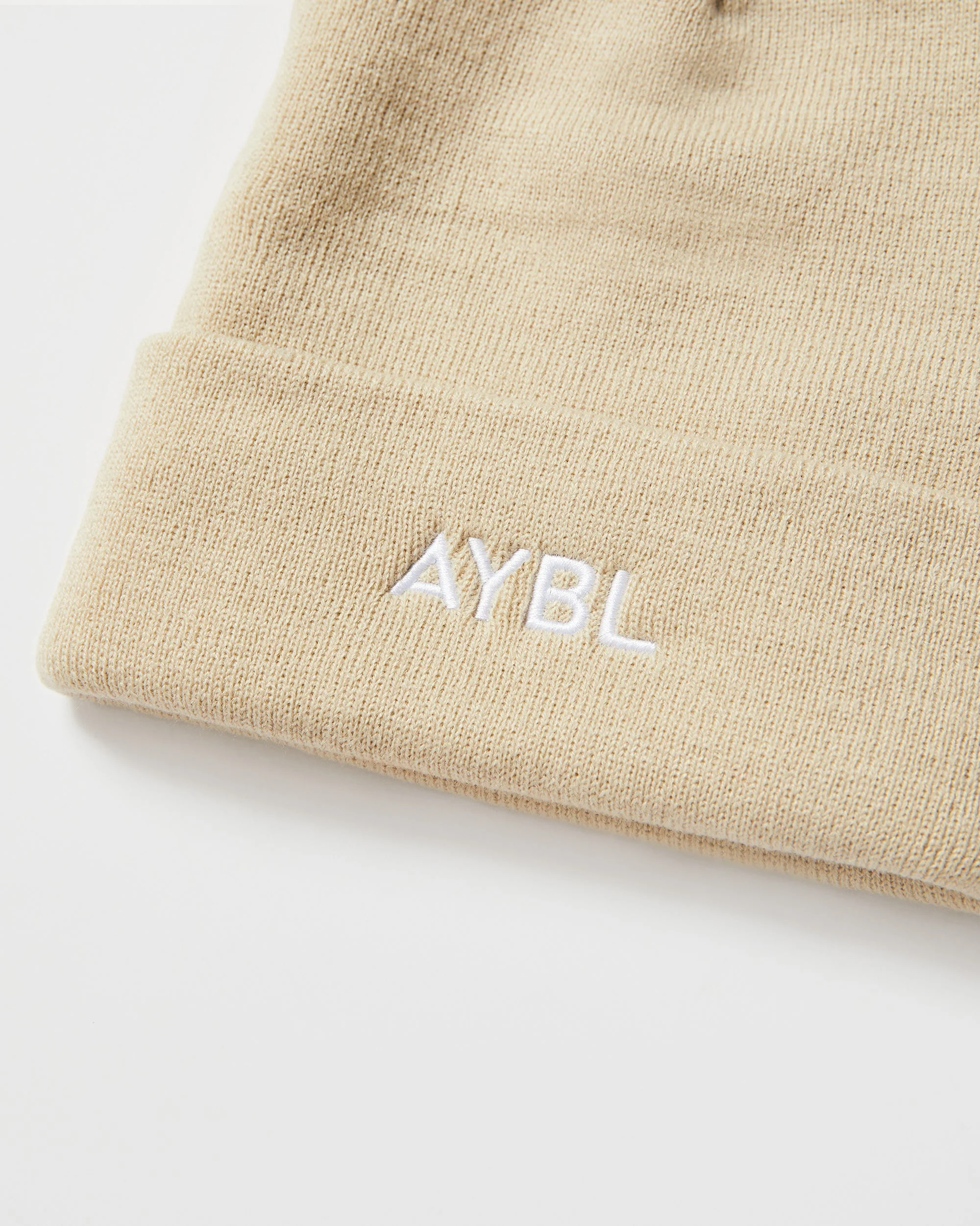 Embroidered Beanie - Beige - Image 3