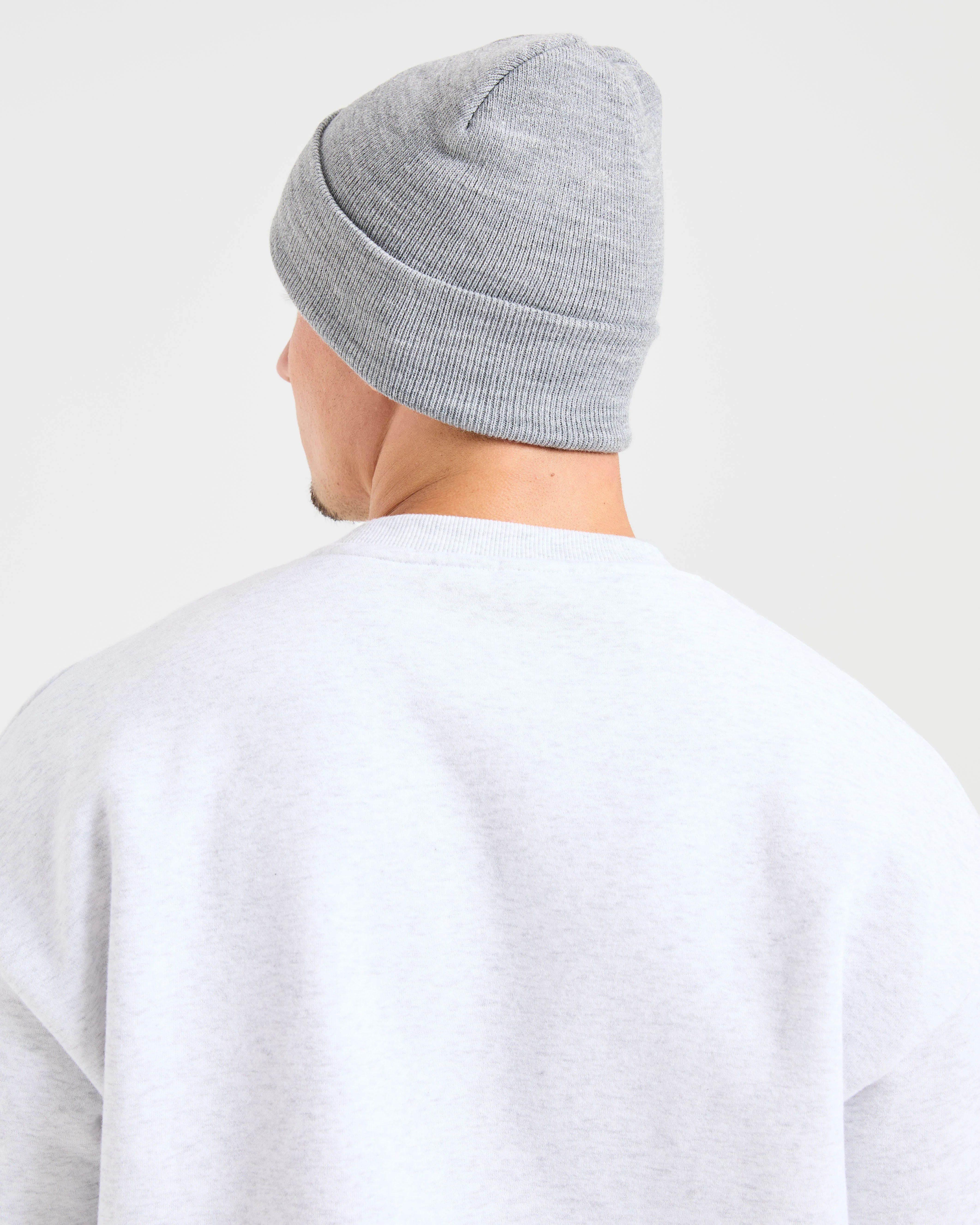 Embroidered Beanie - Gris Marl - Image 5