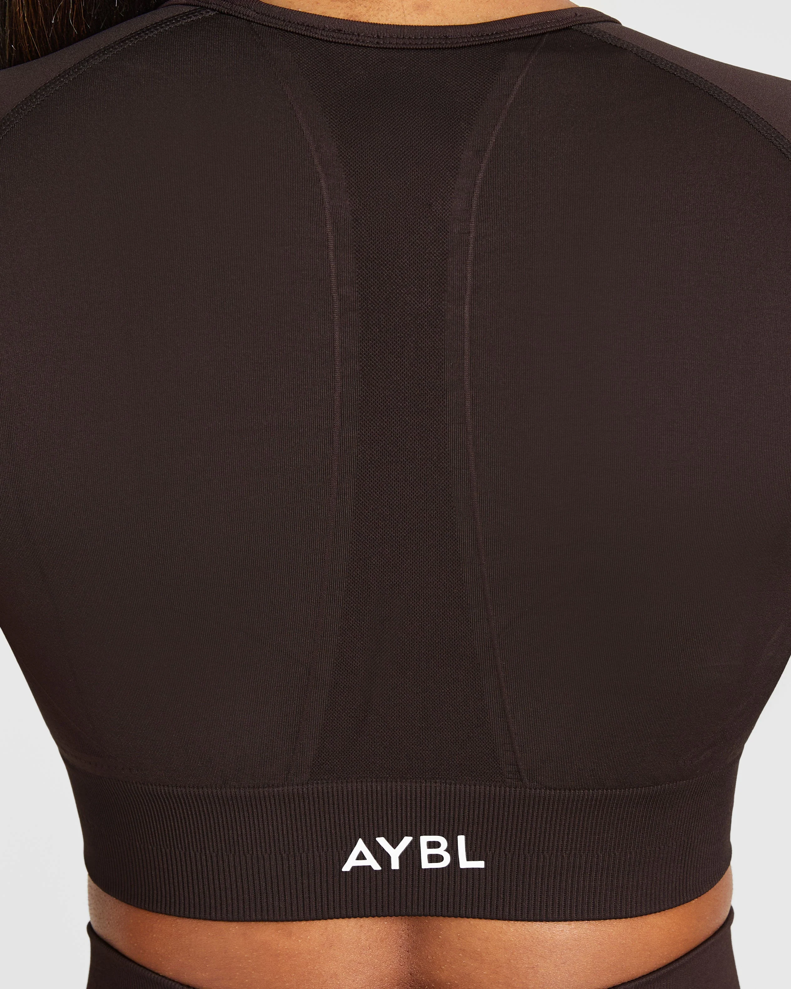 Empower Seamless Crop Top - Cocoa Marron - Image 6