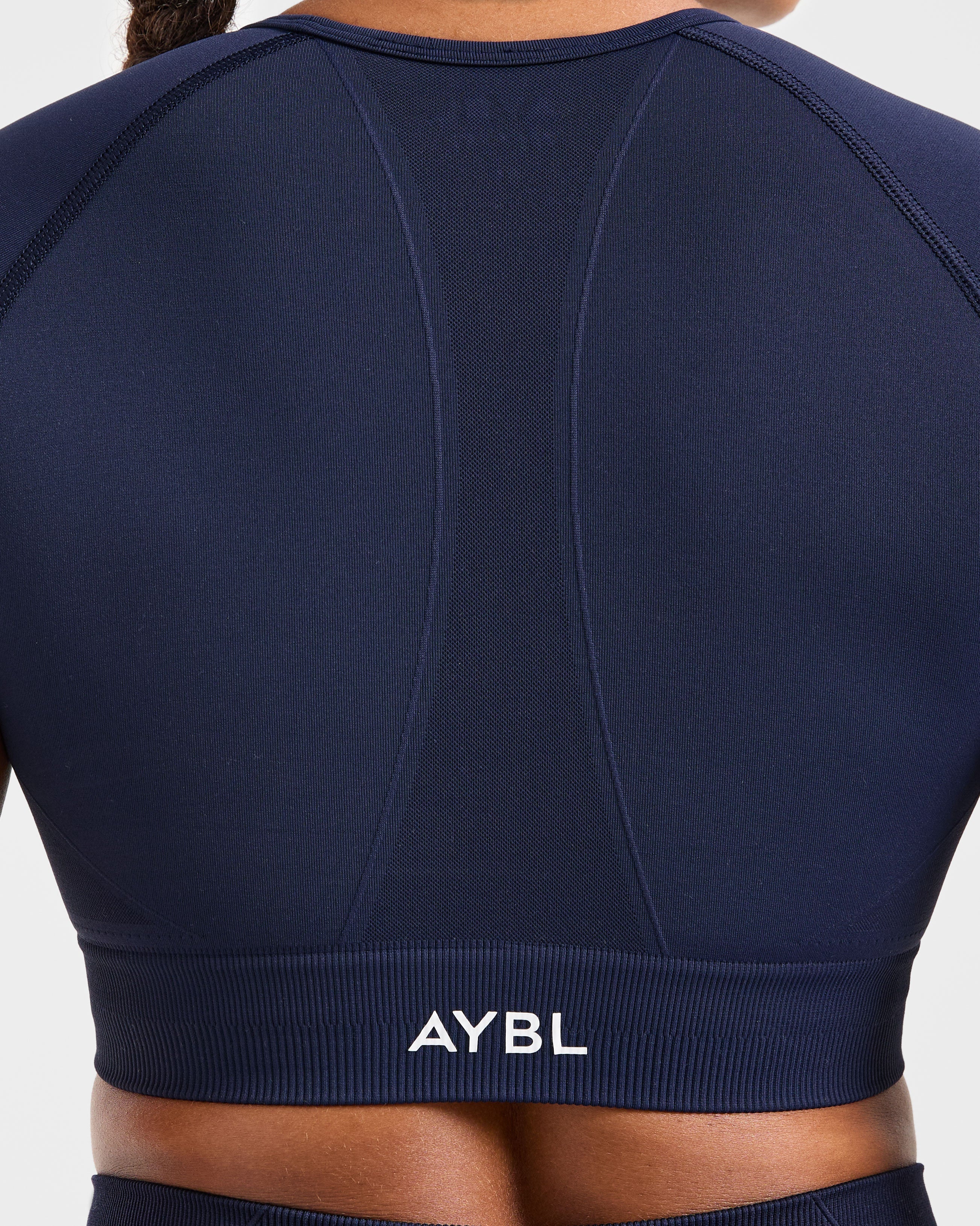 Empower Seamless Crop Top - Navy - Image 6
