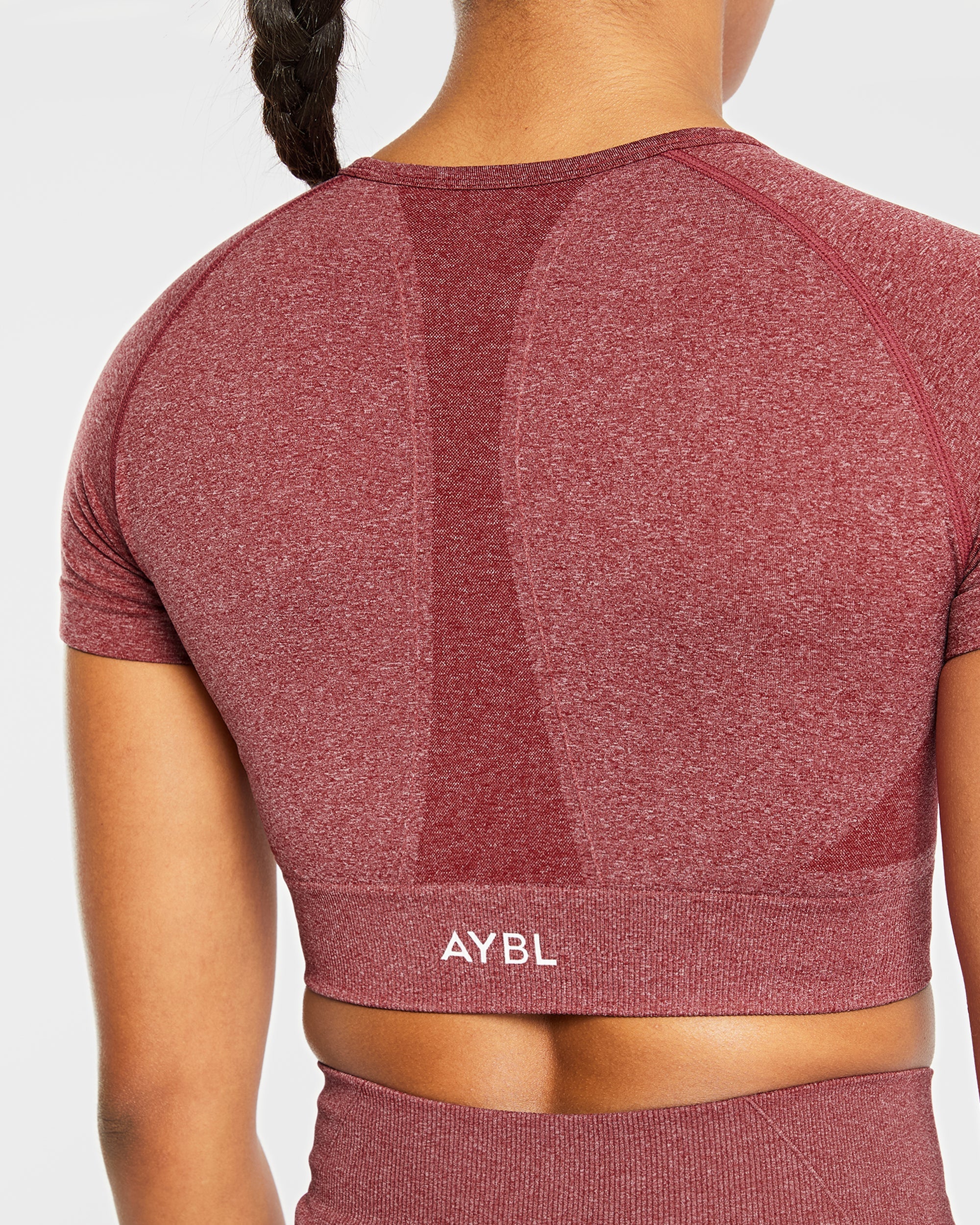 Empower Seamless Crop Top - Rouge Marl - Image 6