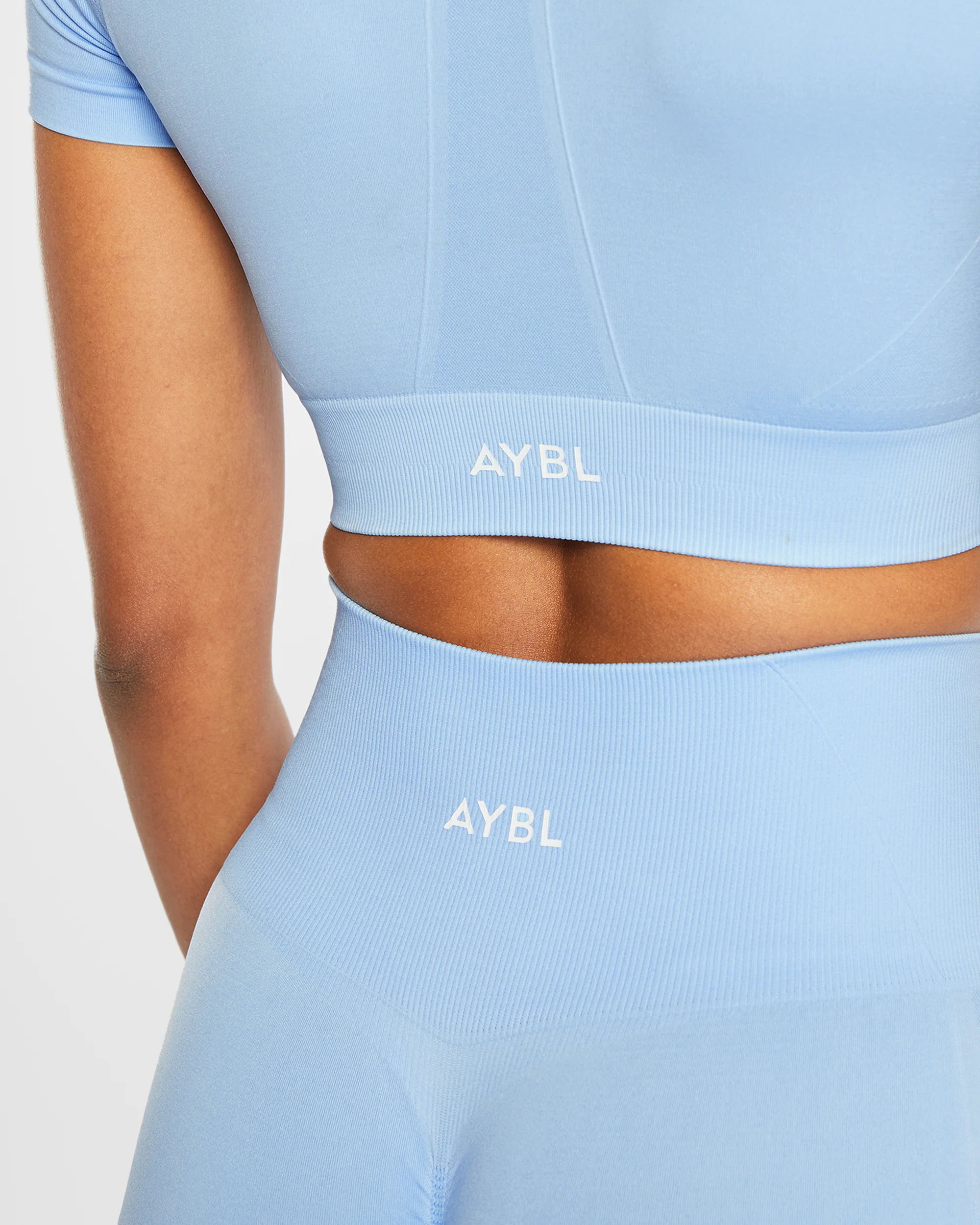 Empower Seamless Crop Top - Sky Bleu - Image 6