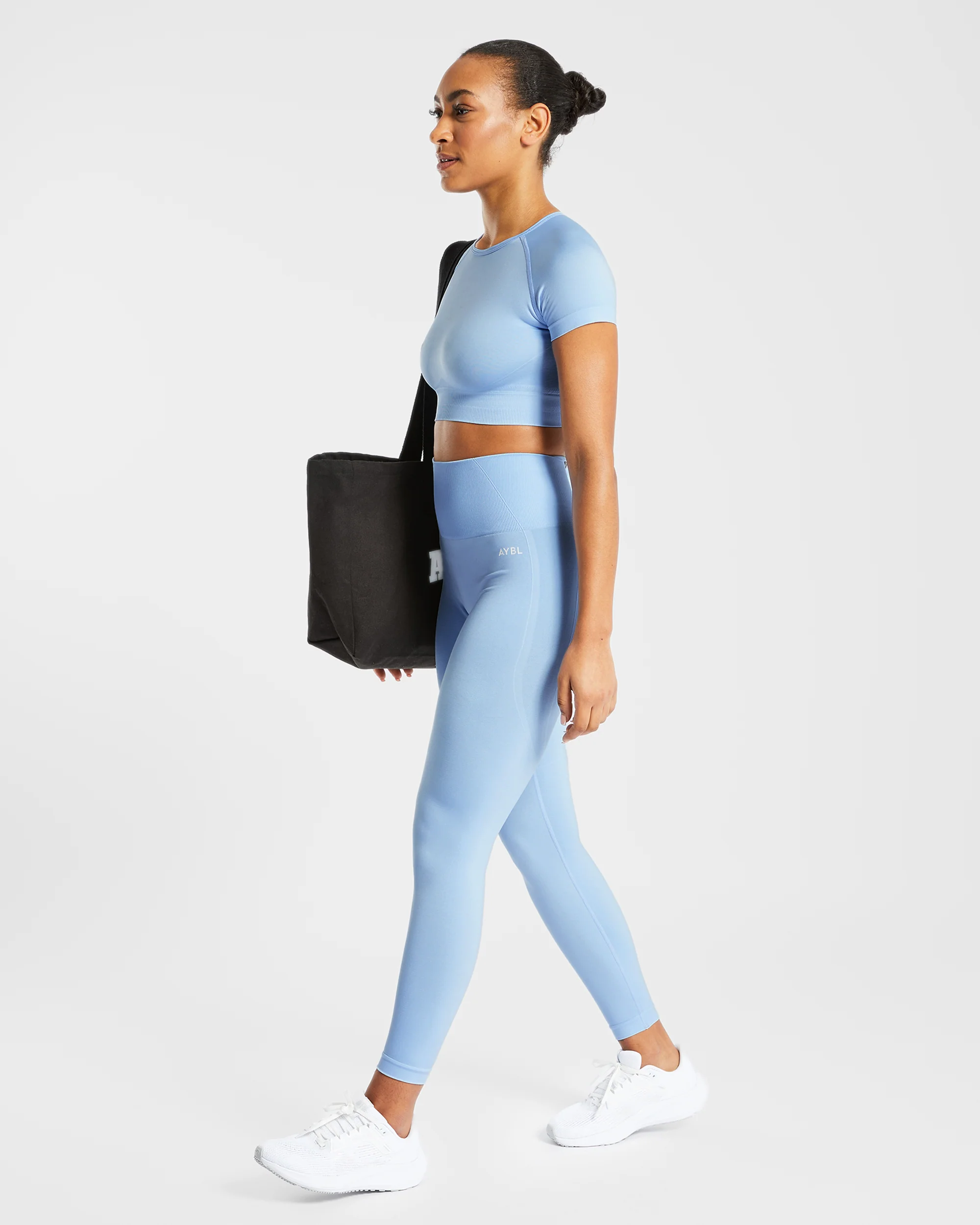Empower Seamless Crop Top - Sky Bleu - Image 8