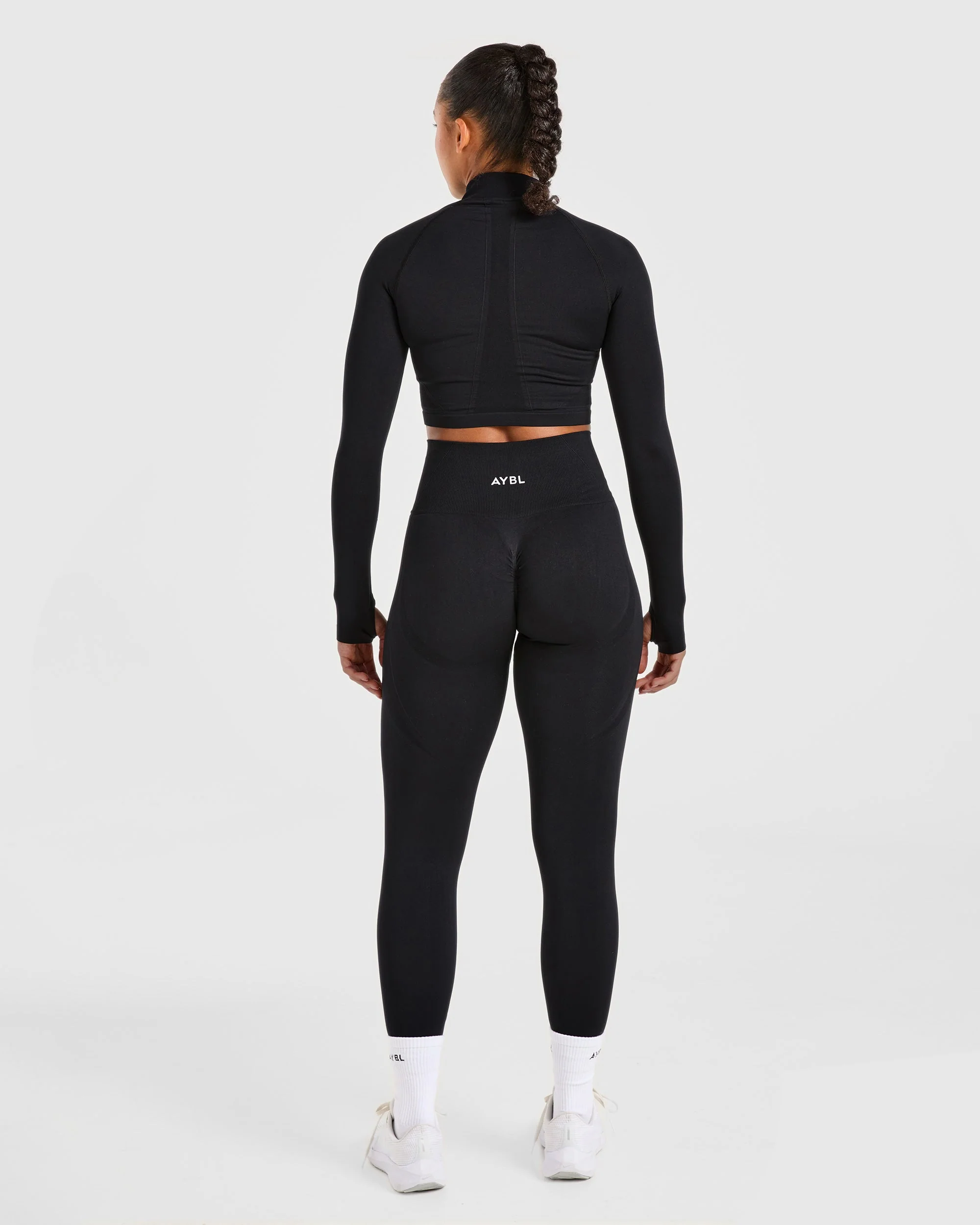 Empower Seamless Crop Zip Jacket - Noir - Image 4