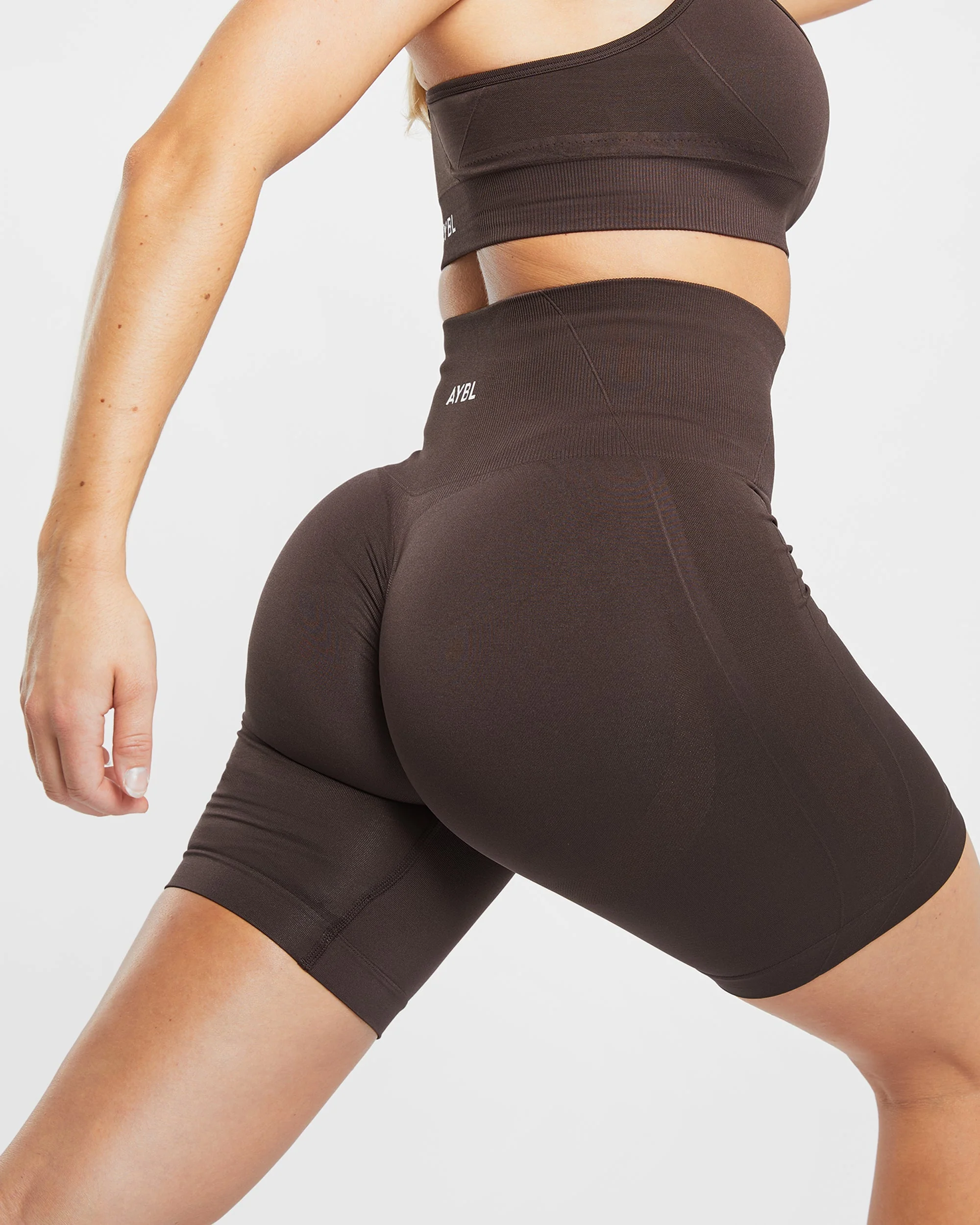 Empower Seamless Cycling Shorts - Cocoa Marron - Image 6