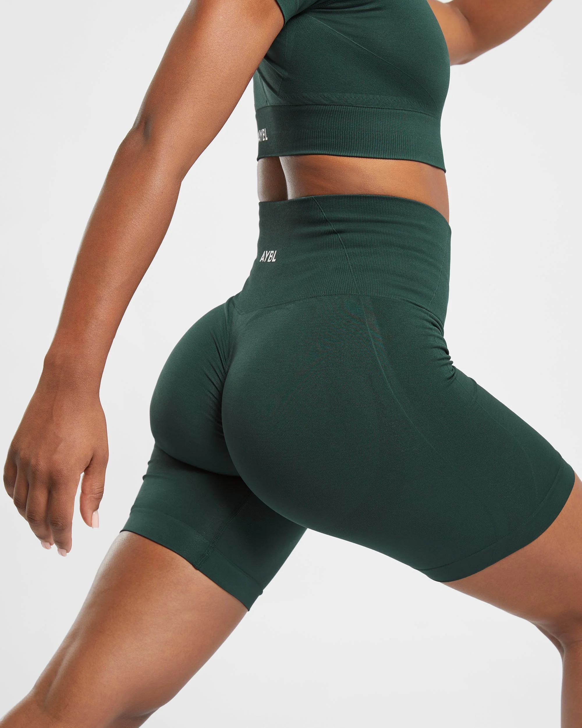Empower Seamless Cycling Shorts - Dark Vert - Image 6