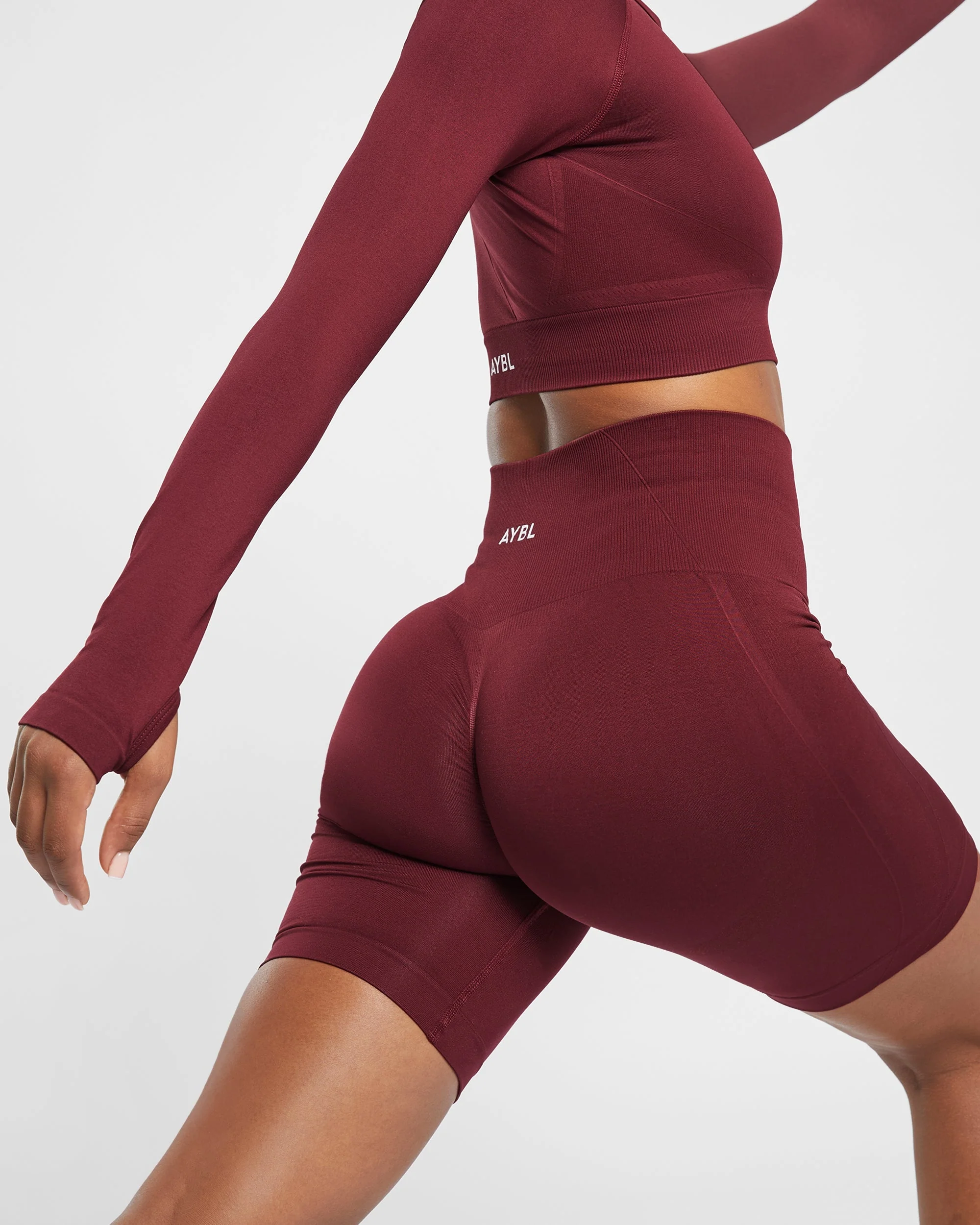 Empower Seamless Cycling Shorts - Rouge Wine - Image 6