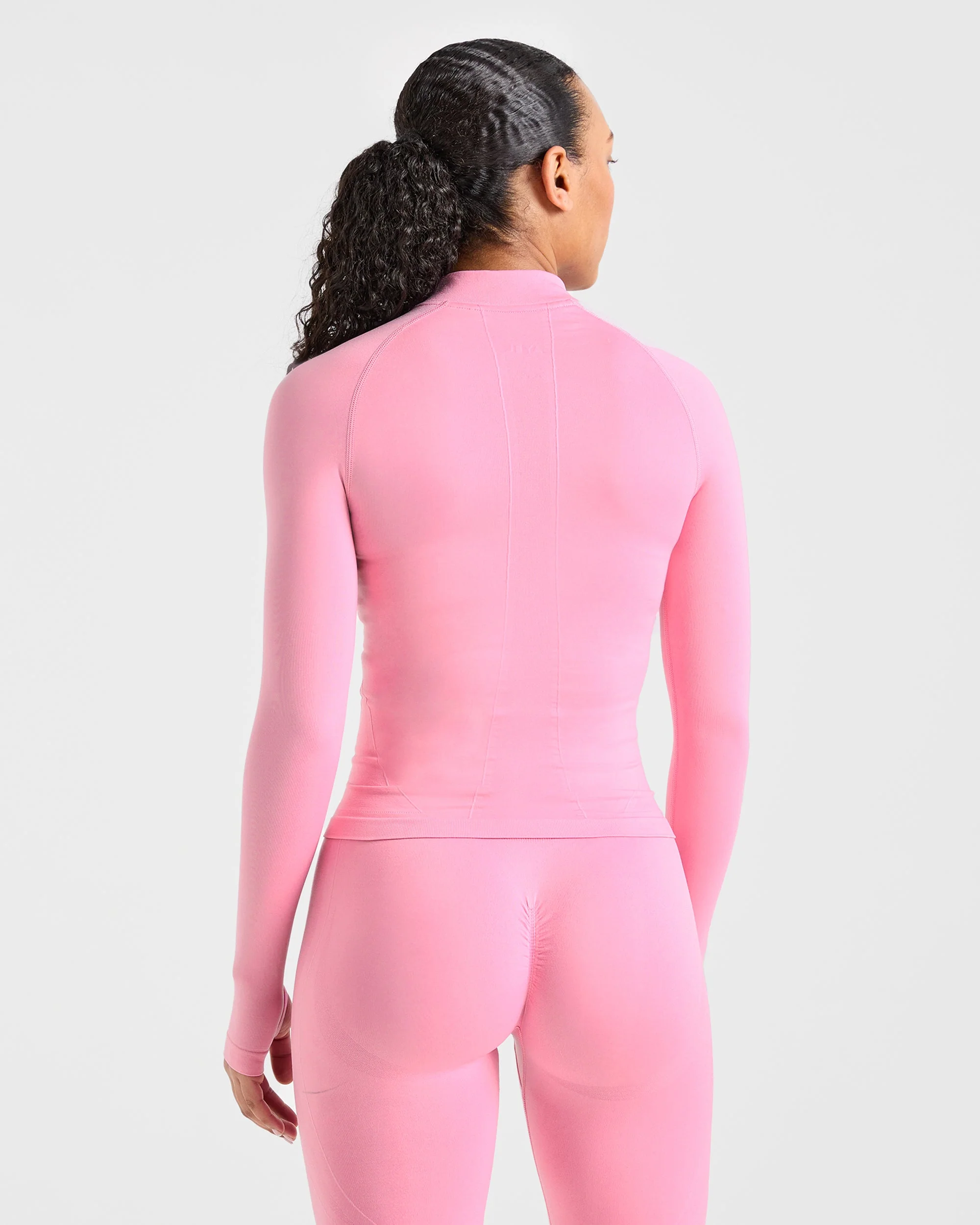 Empower Seamless Full Zip Jacket - Baby Rose - Image 2