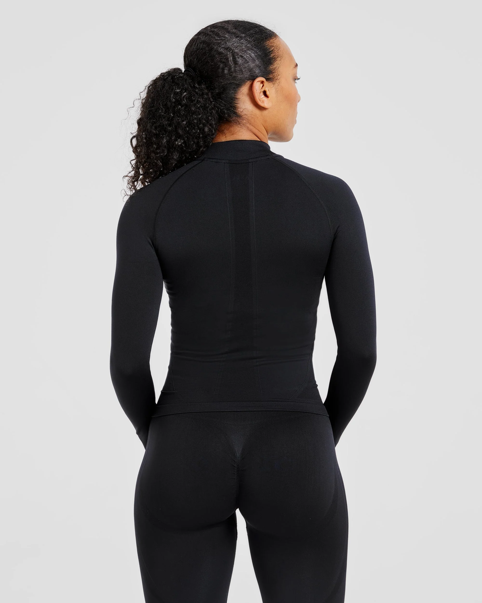 Empower Seamless Full Zip Jacket - Noir - Image 2