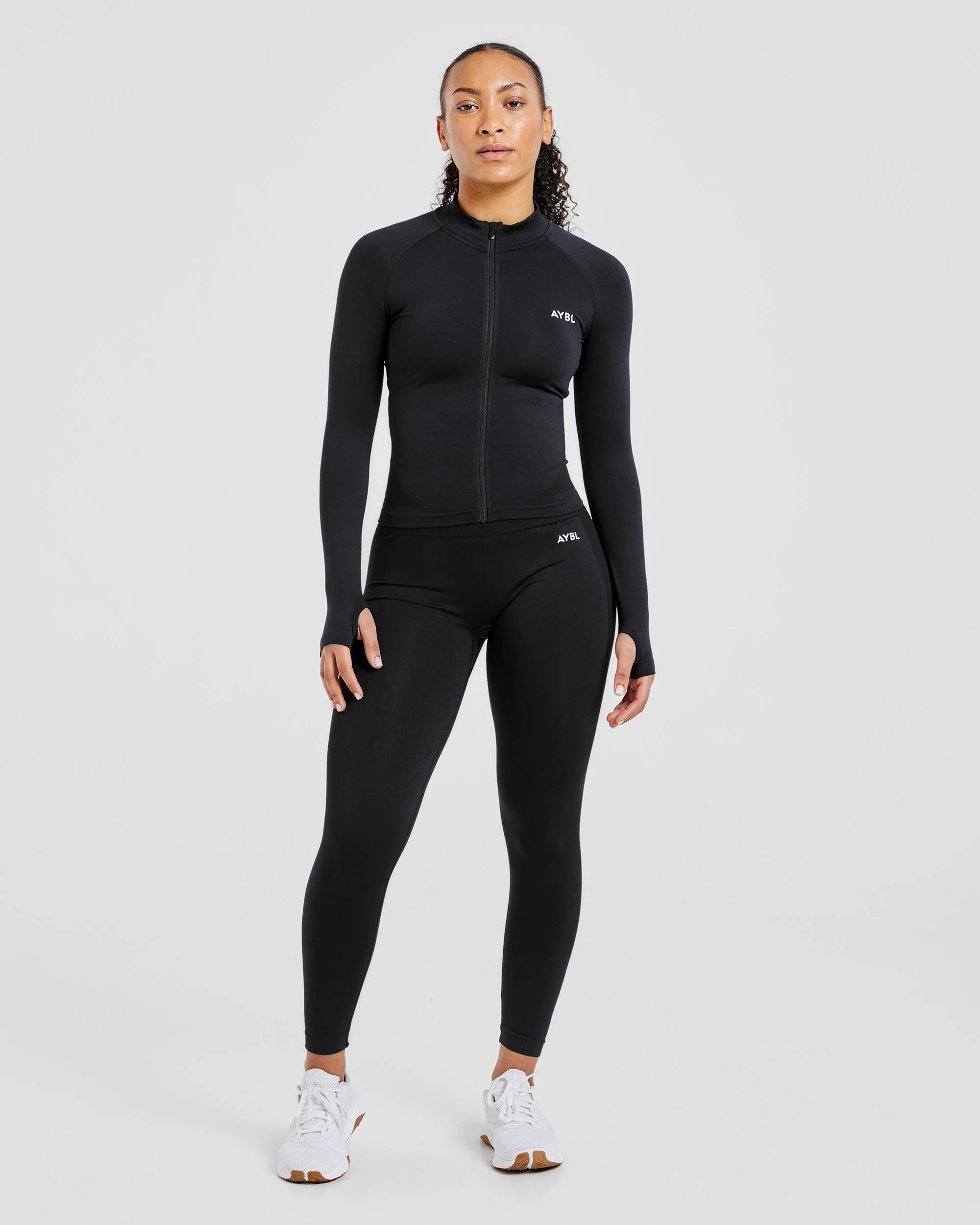 Empower Seamless Full Zip Jacket - Noir - Image 3